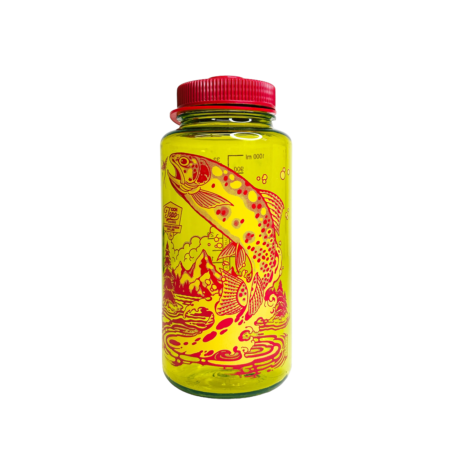 Topo Designs x CCH x Pine Printshop Nalgene Water Bottle in "Endive"