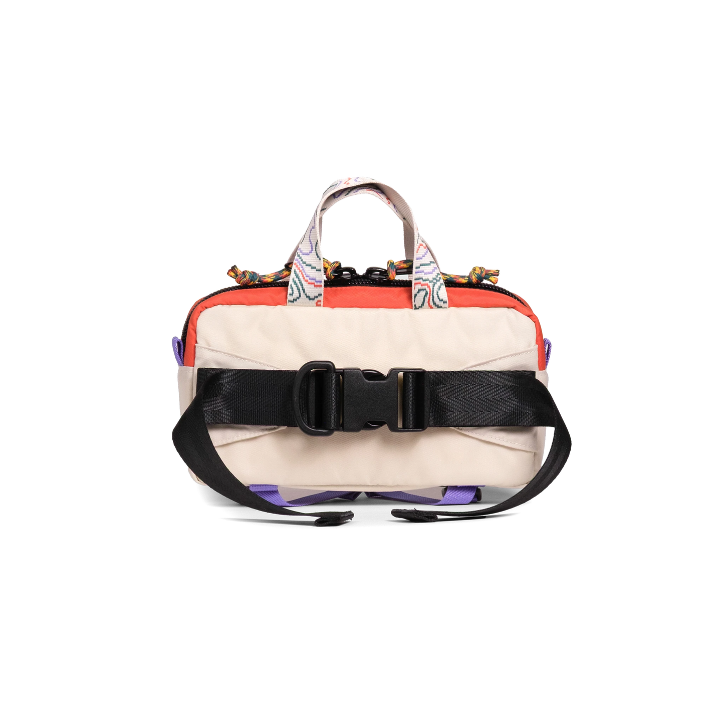 Back shot of Topo Designs x Denver Summit Mini Quick Pack in "Sandstone / Bone White"