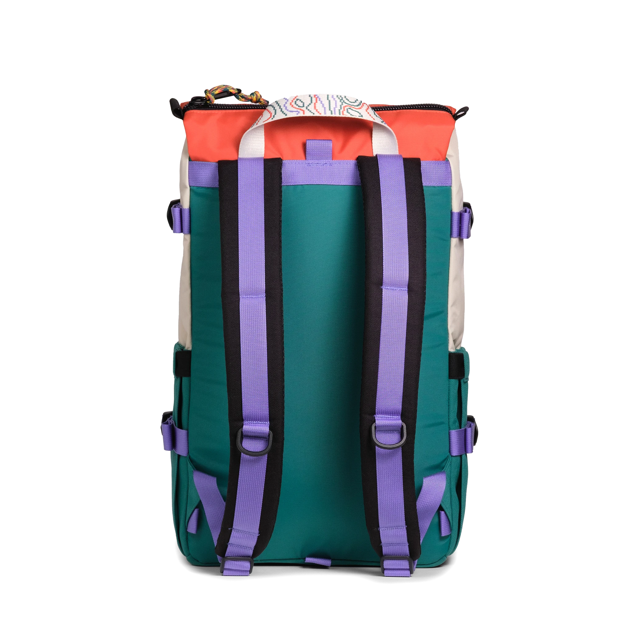 Back shot of Topo Designs x Denver Summit Rover Pack Classic "Sandstone / Bone White"