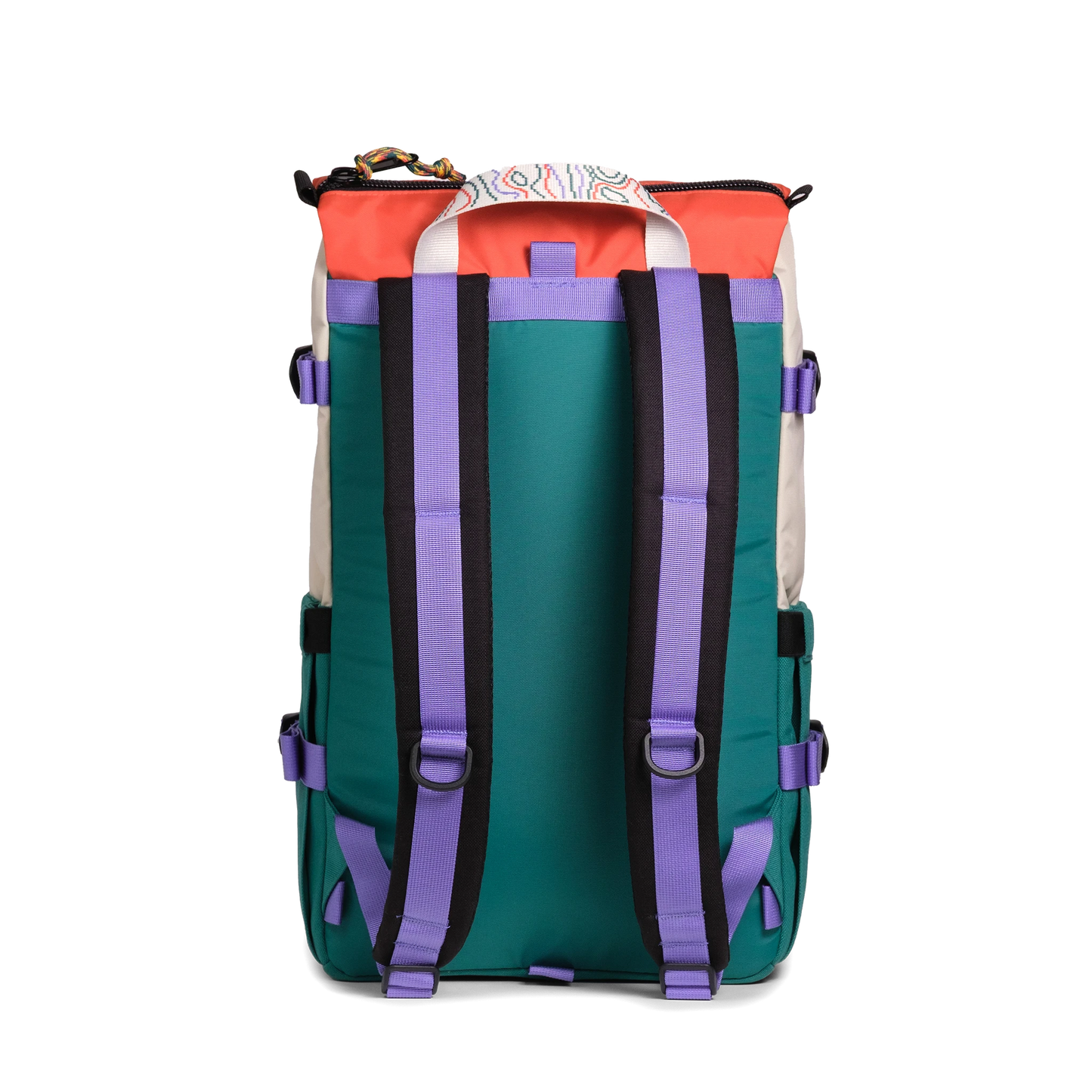 Back shot of Topo Designs x Denver Summit Rover Pack Classic "Sandstone / Bone White"