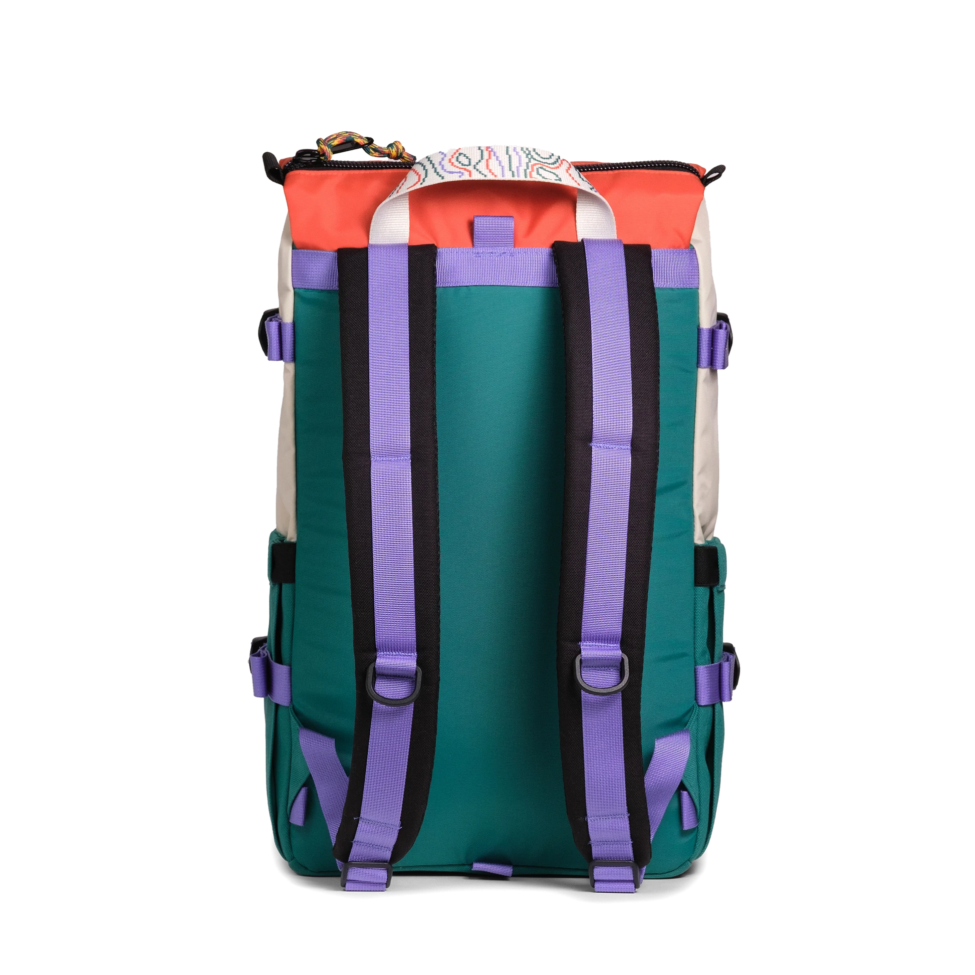 Back shot of Topo Designs x Denver Summit Rover Pack Classic "Sandstone / Bone White"