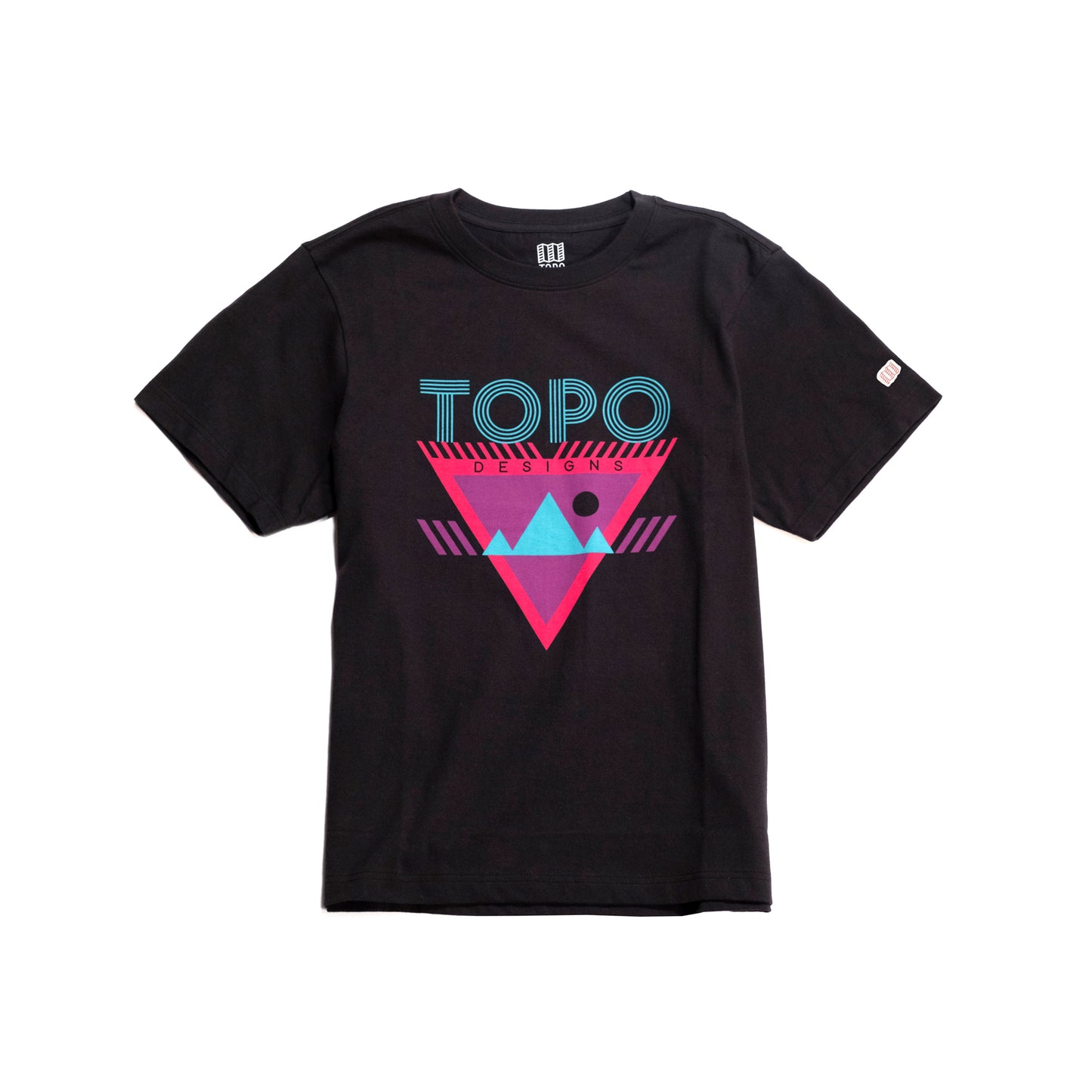 Front View of Topo Designs Vastview Explorer Tee - Men's in "Black"