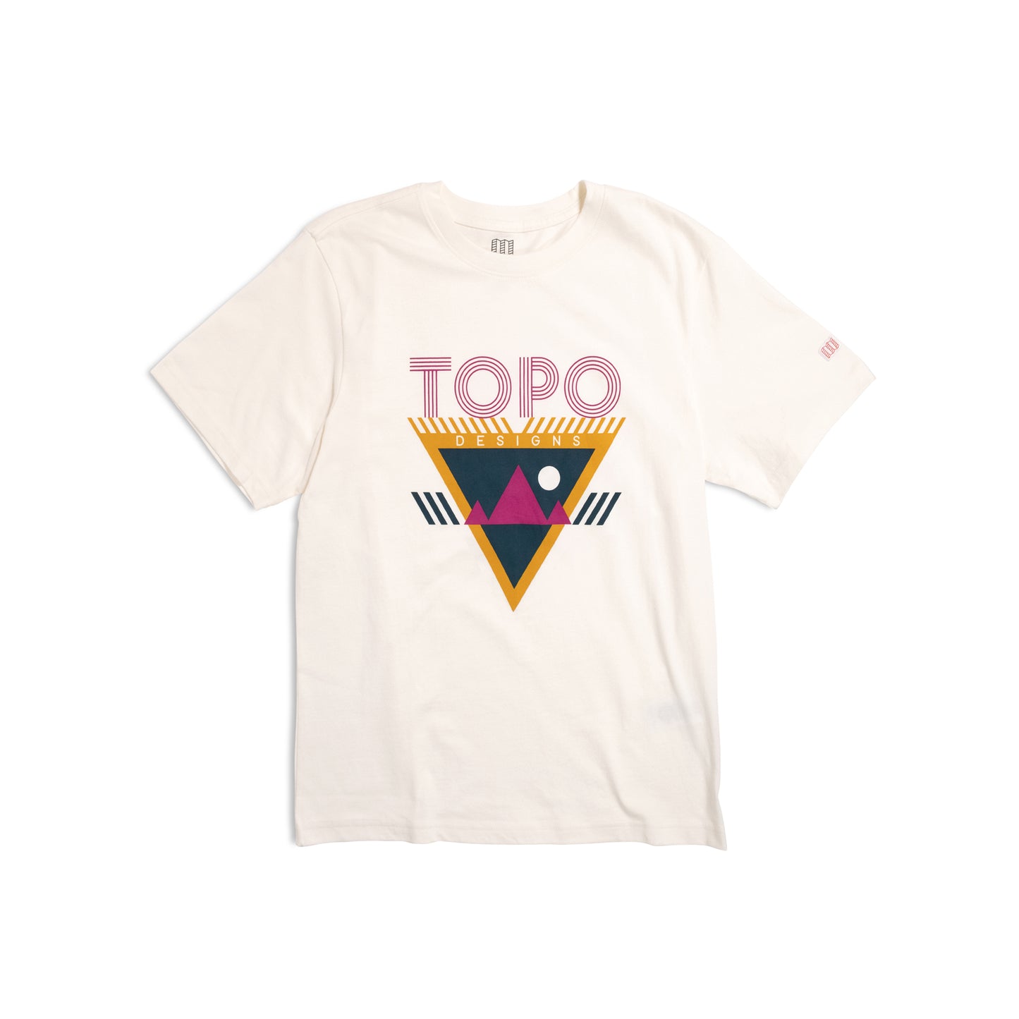 Front View of Topo Designs Vastview Explorer Tee - Men's in "Natural"