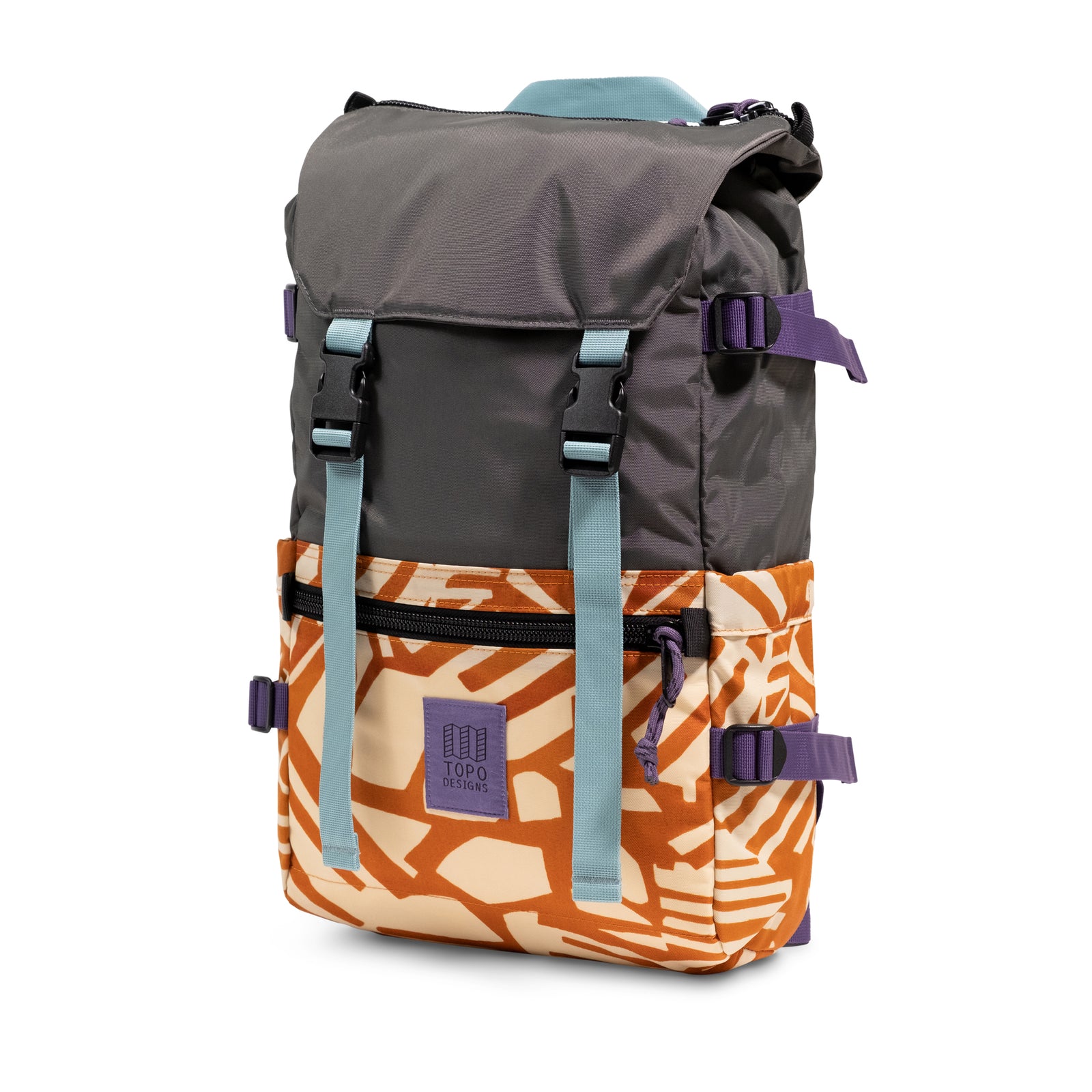 Front View of Topo Designs Rover Pack Classic in "Zion Spice / Asphalt"