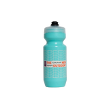 Topo Designs x Specialized Purist 22oz cycling Water Bottle in "The New Outdoor" blue.
