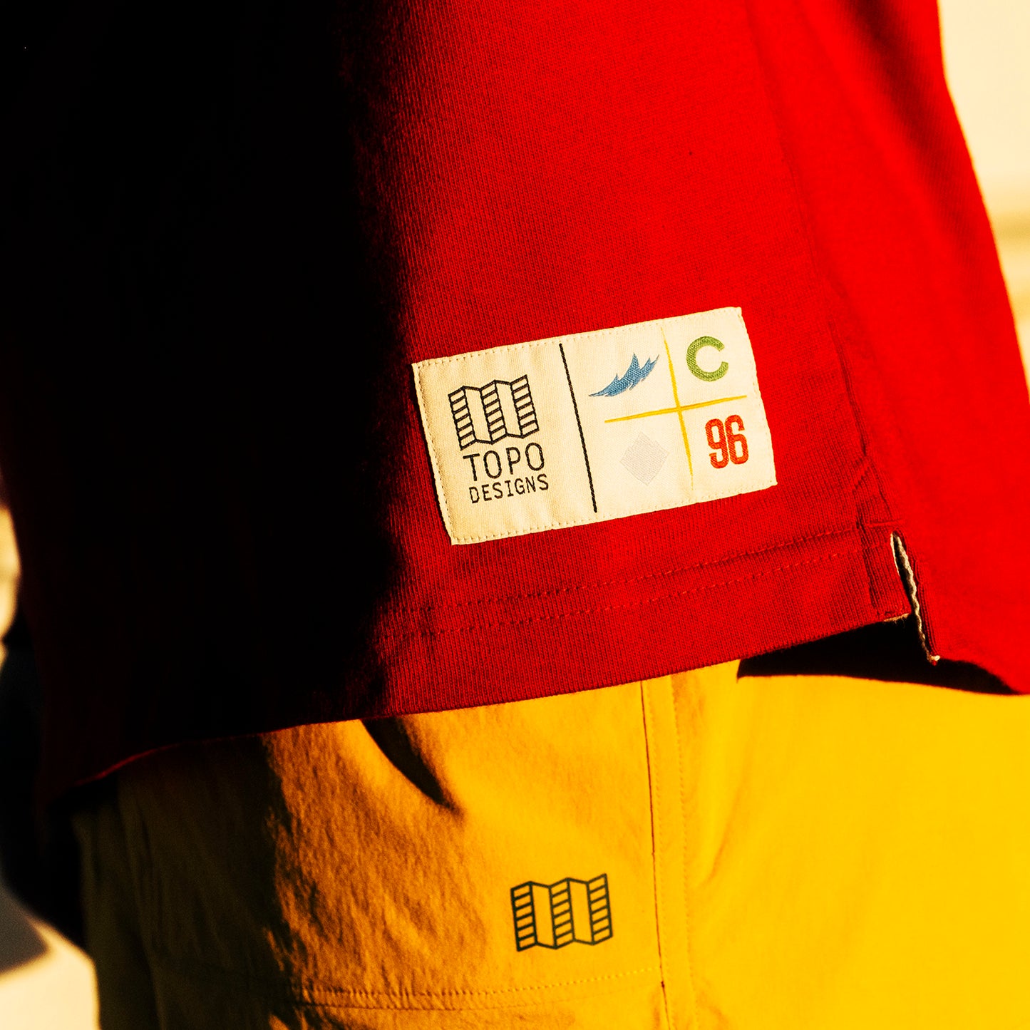 General lifestyle shot of Topo Designs x Colorado Rapids Mountain Rugby Shirt