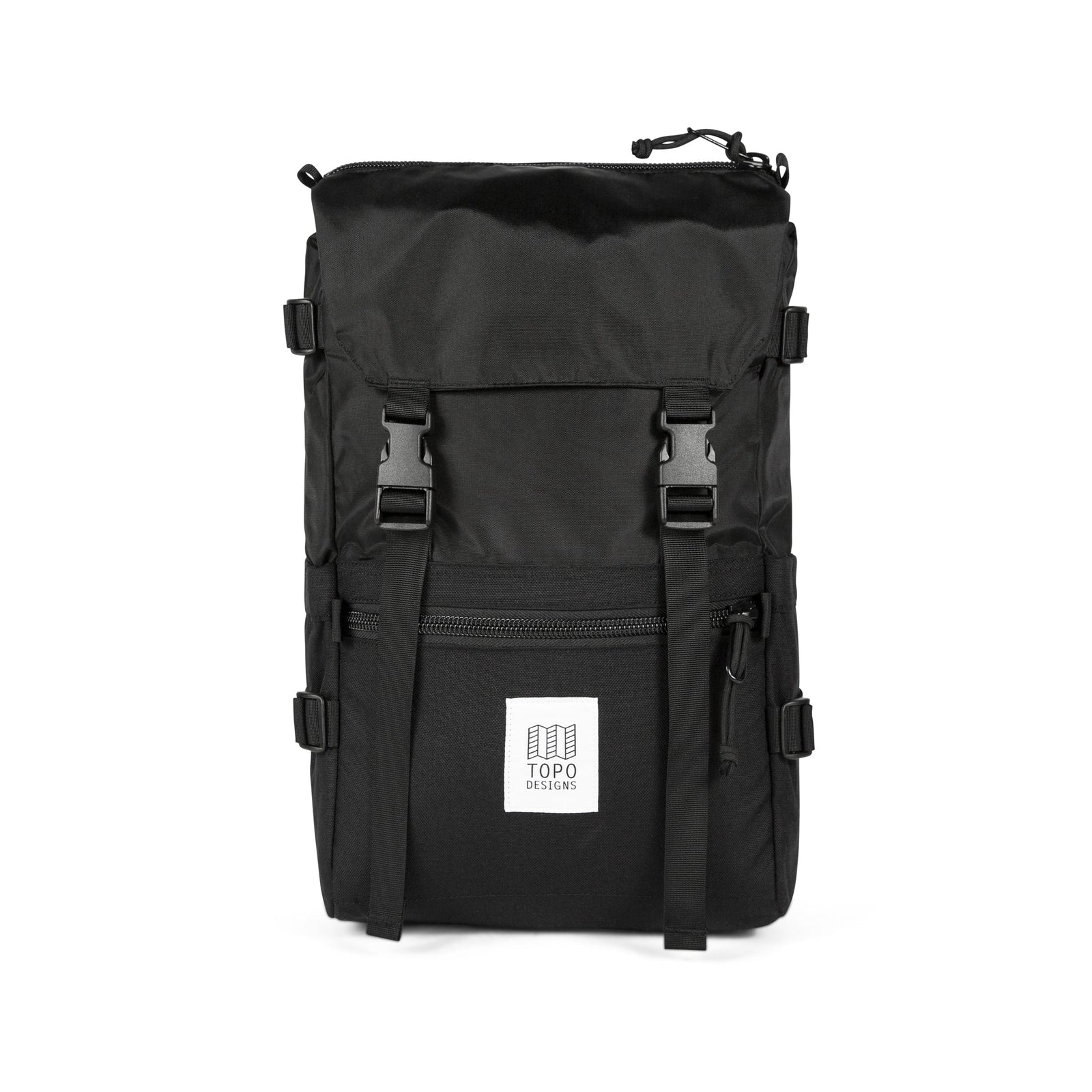 Front Product Shot of the Topo Designs Rover Pack Classic in "Black".