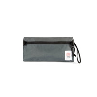 Topo Designs Dopp Kit toiletry travel bag in "Charcoal - Recycled" gray.