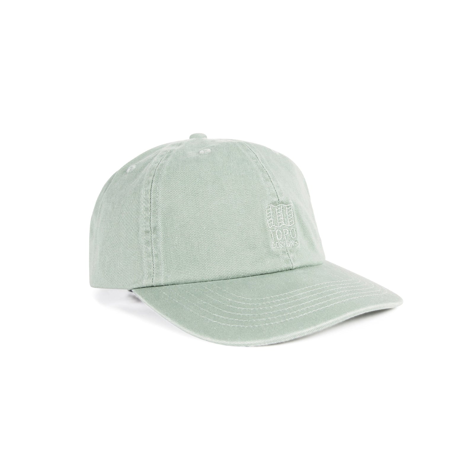 Topo Designs Mountain Ball Cap cotton hat in "Light Mint".