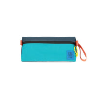Topo Designs Dopp Kit toiletry travel bag in recycled "Tile Blue / Pond Blue - Recycled" nylon.