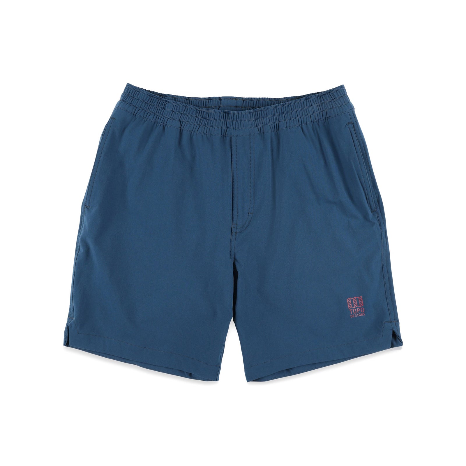Topo Designs Men's Global lightweight quick dry travel Shorts in "Pond Blue".