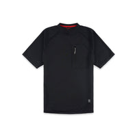 Topo Designs Men's River Tee Short Sleeve UPF 30+ moisture wicking t-shirt in "Black".