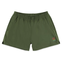 Topo Designs Women's Global lightweight quick dry travel Shorts in "Olive" green.