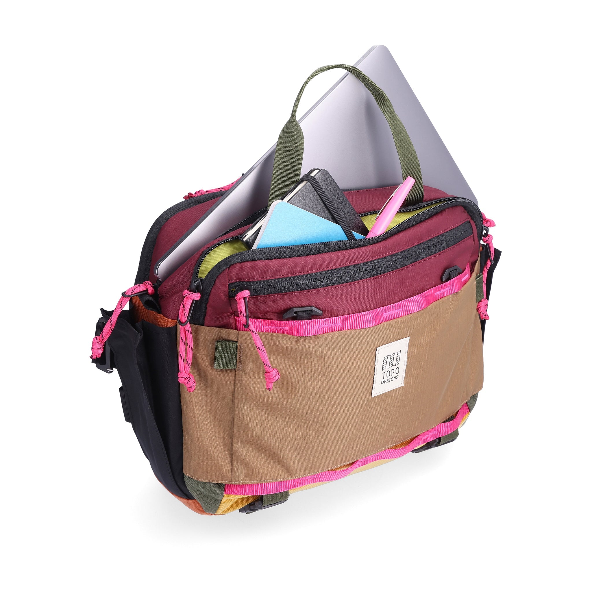 Topo Designs Mountain Sling Bag Pond Blue/Olive, Cross-over pack