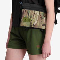Detail model shot of Topo Designs X Tenkara Rod Co Kit Accessory Shoulder Bag in "Sierra".