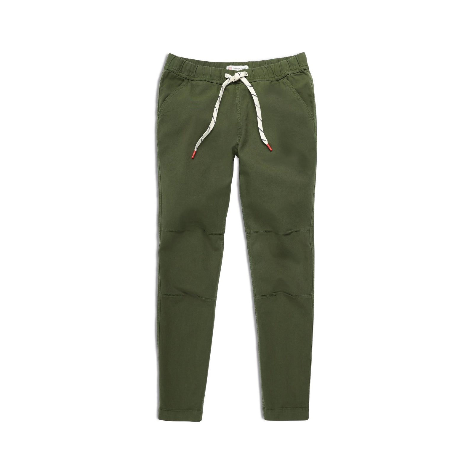 Front View of Topo Designs Dirt Pants Slim - Women's in "Olive"