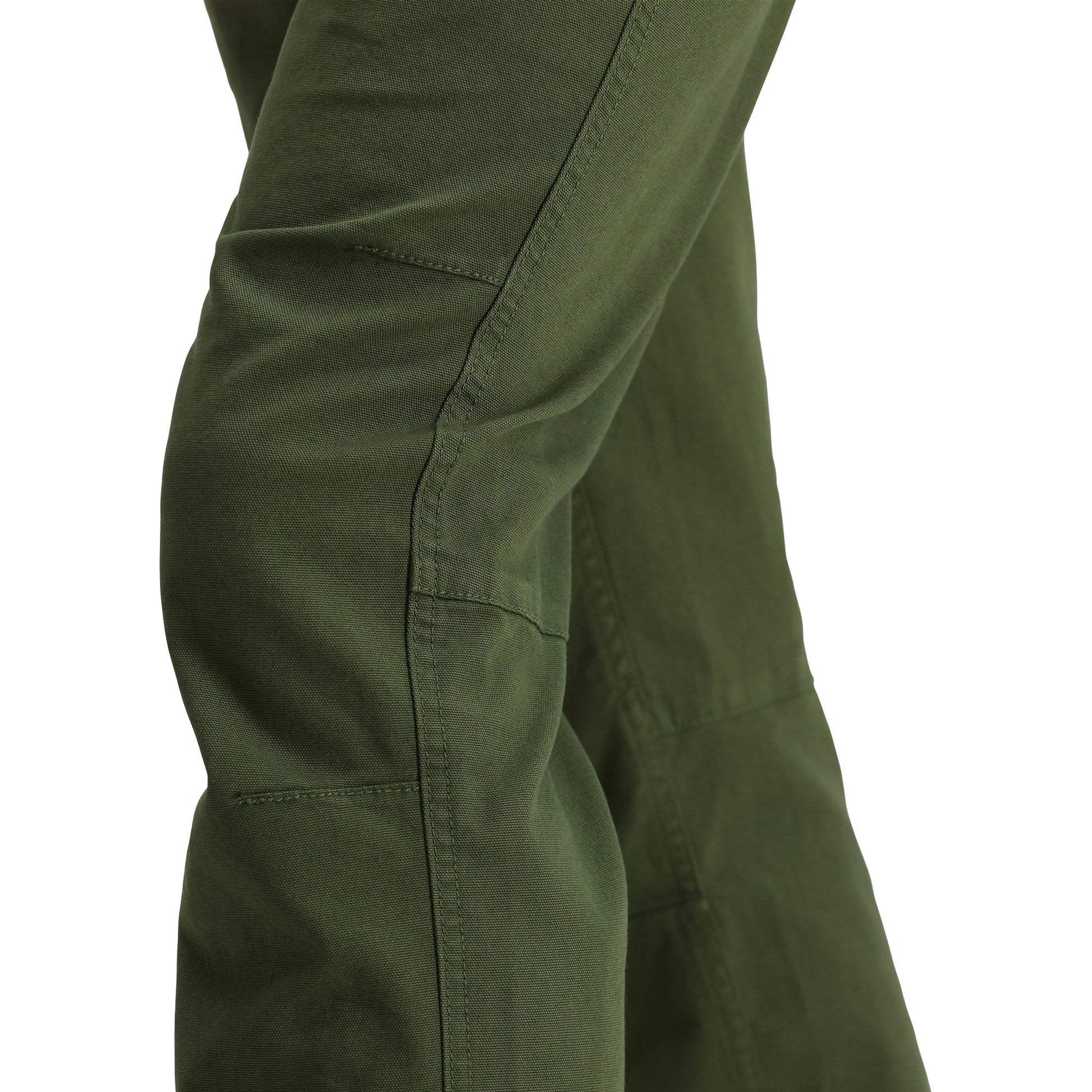 Detail shot of Topo Designs Dirt Pants Classic - Men's in "Olive"