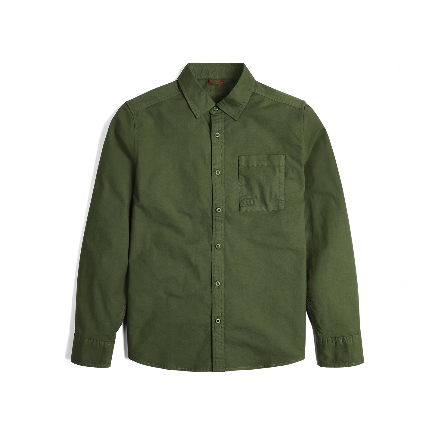 Front View of Topo Designs Dirt Desert Shirt - Men's  in "Olive"