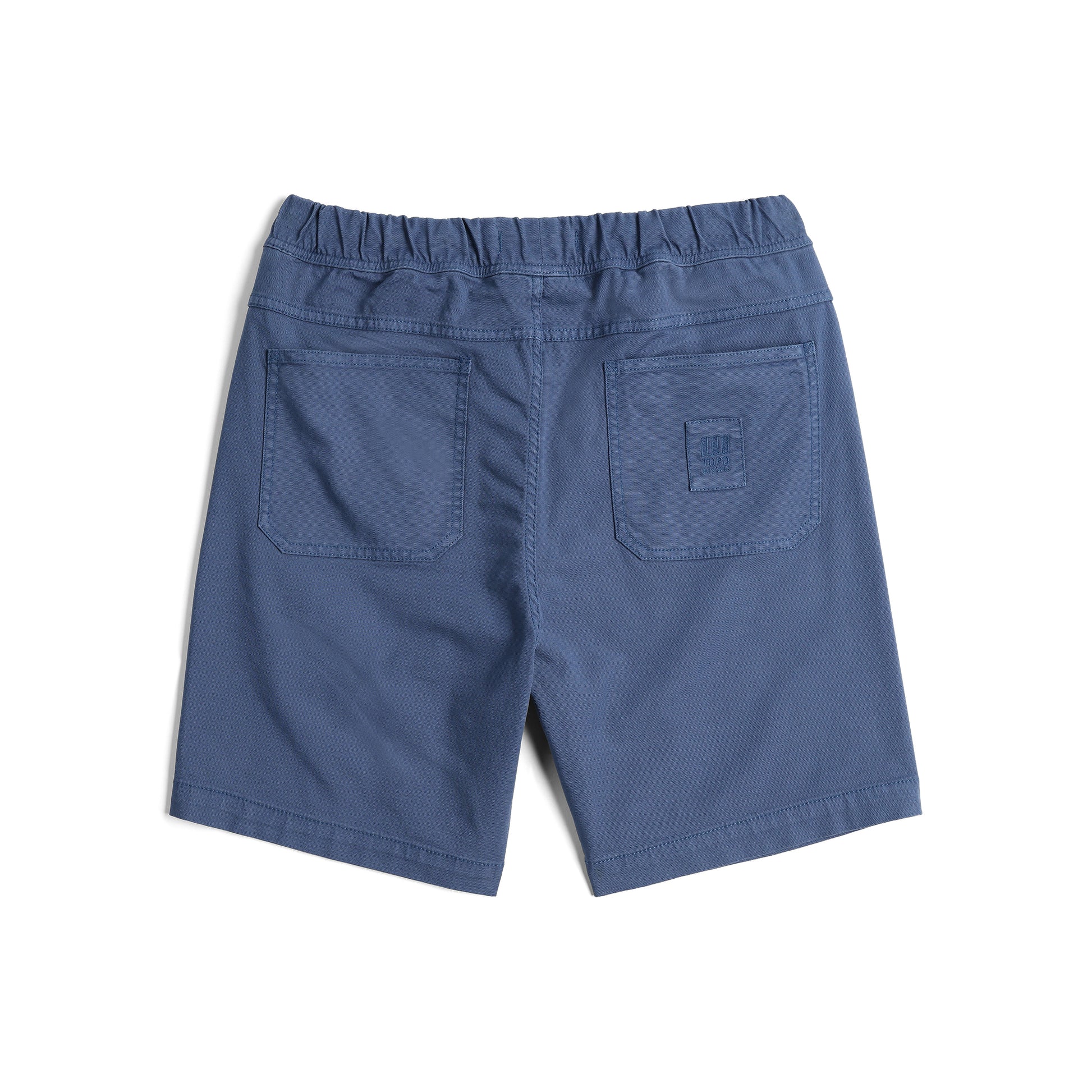 Back View of Topo Designs Dirt Shorts - Men's in "Dark Denim"