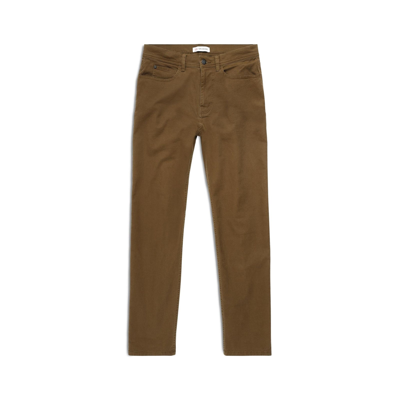 Front View of Topo Designs Dirt 5-Pocket Pants - Men's in "Desert Palm"