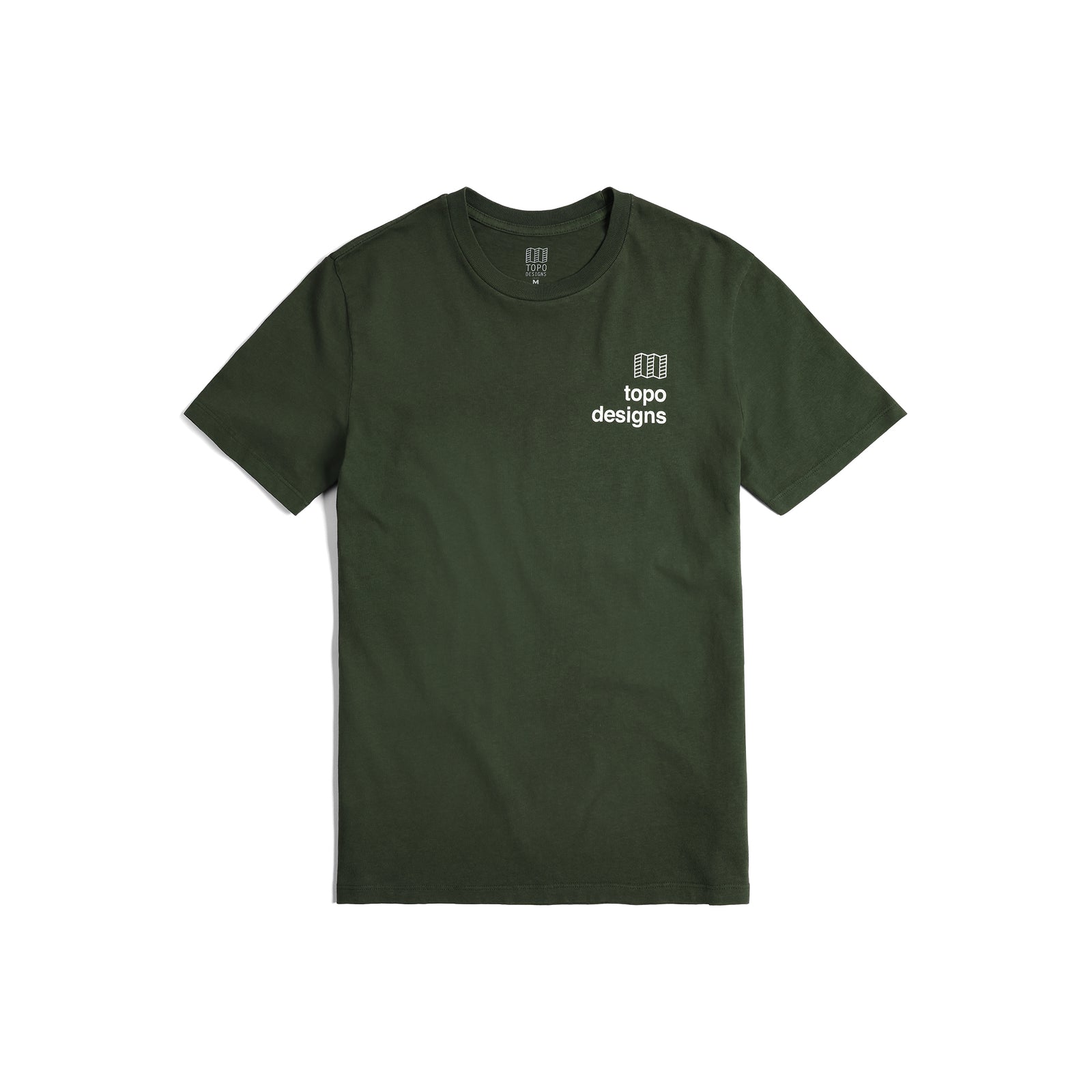 Front View of Topo Designs Ellipse Tee - Men's in "Olive"