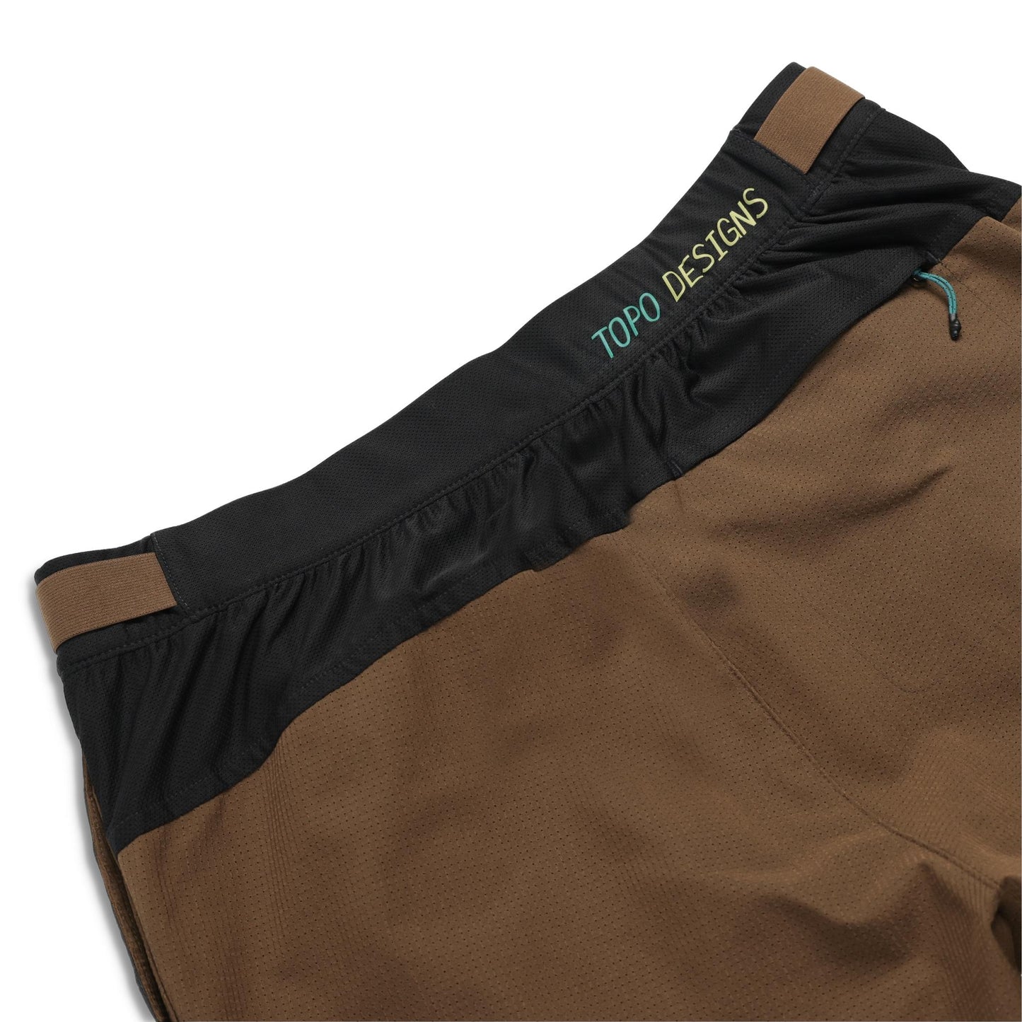 Detail shot of Topo Designs Global Trek Shorts 7" - Men's in "Desert Palm"