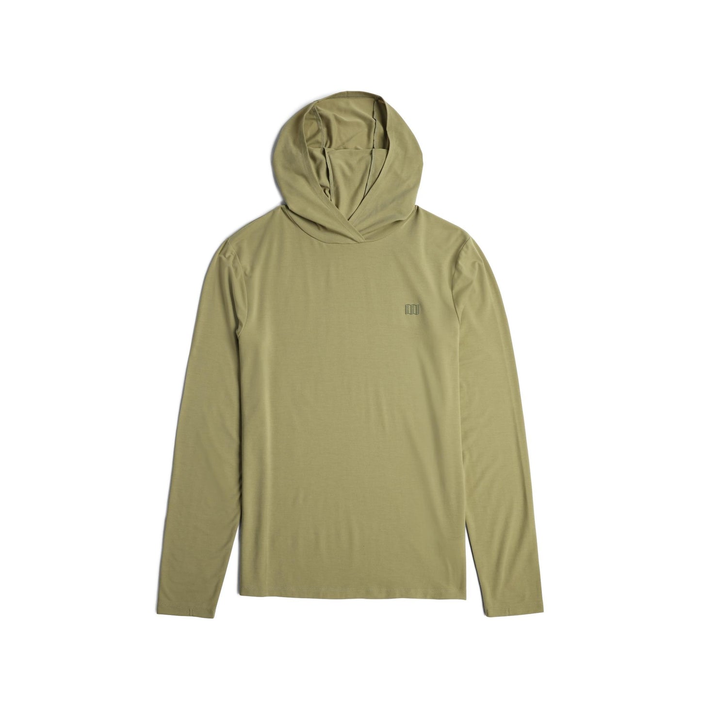 Front View of Topo Designs Global Tek Hoodie - Men's in "Moss"