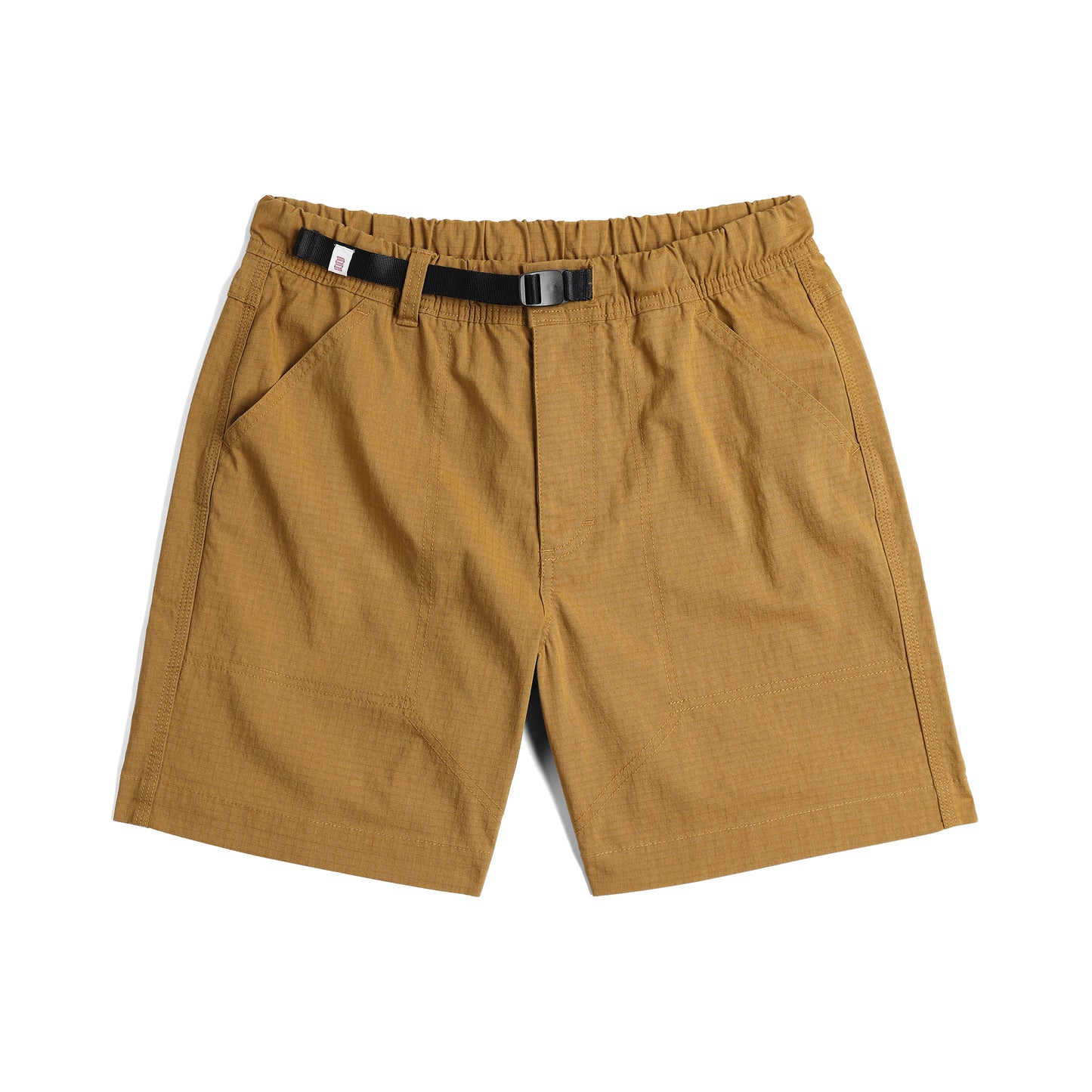 Front View of Topo Designs Mountain Short Ripstop - Men's in "Dark Khaki"