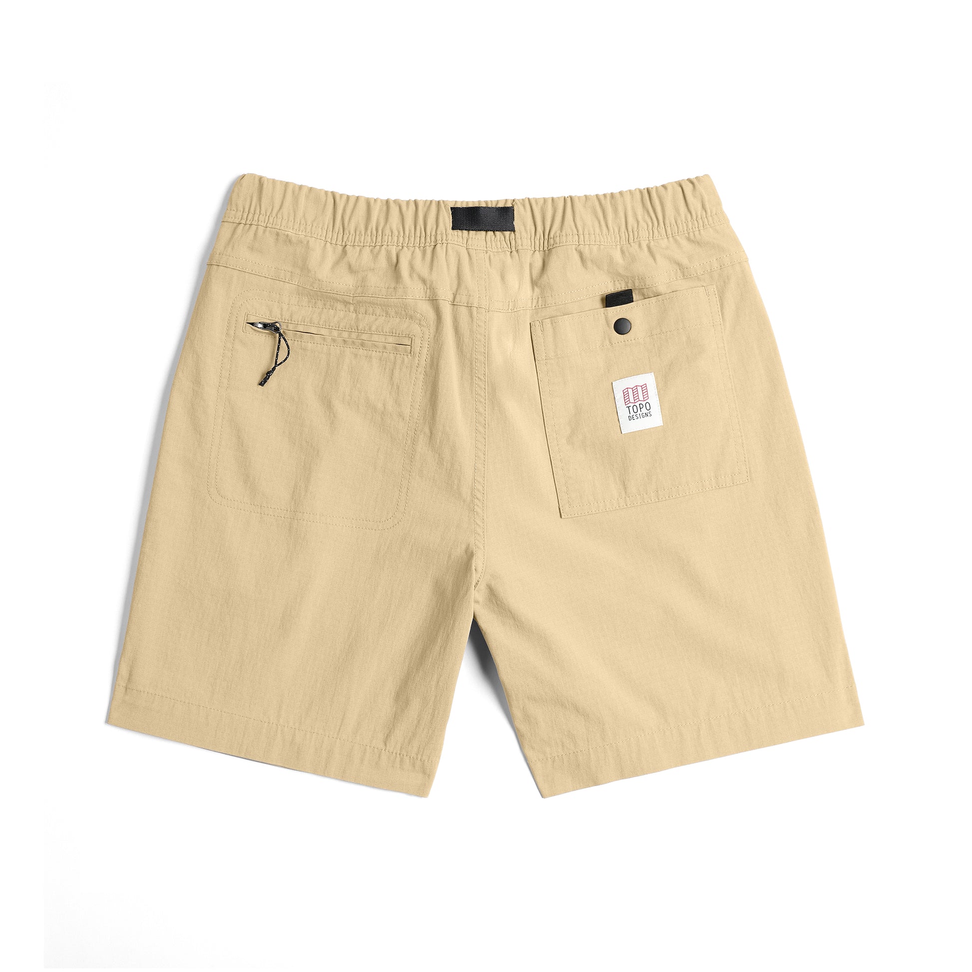 Back View of Topo Designs Mountain Short Ripstop - Men's in "Sahara"