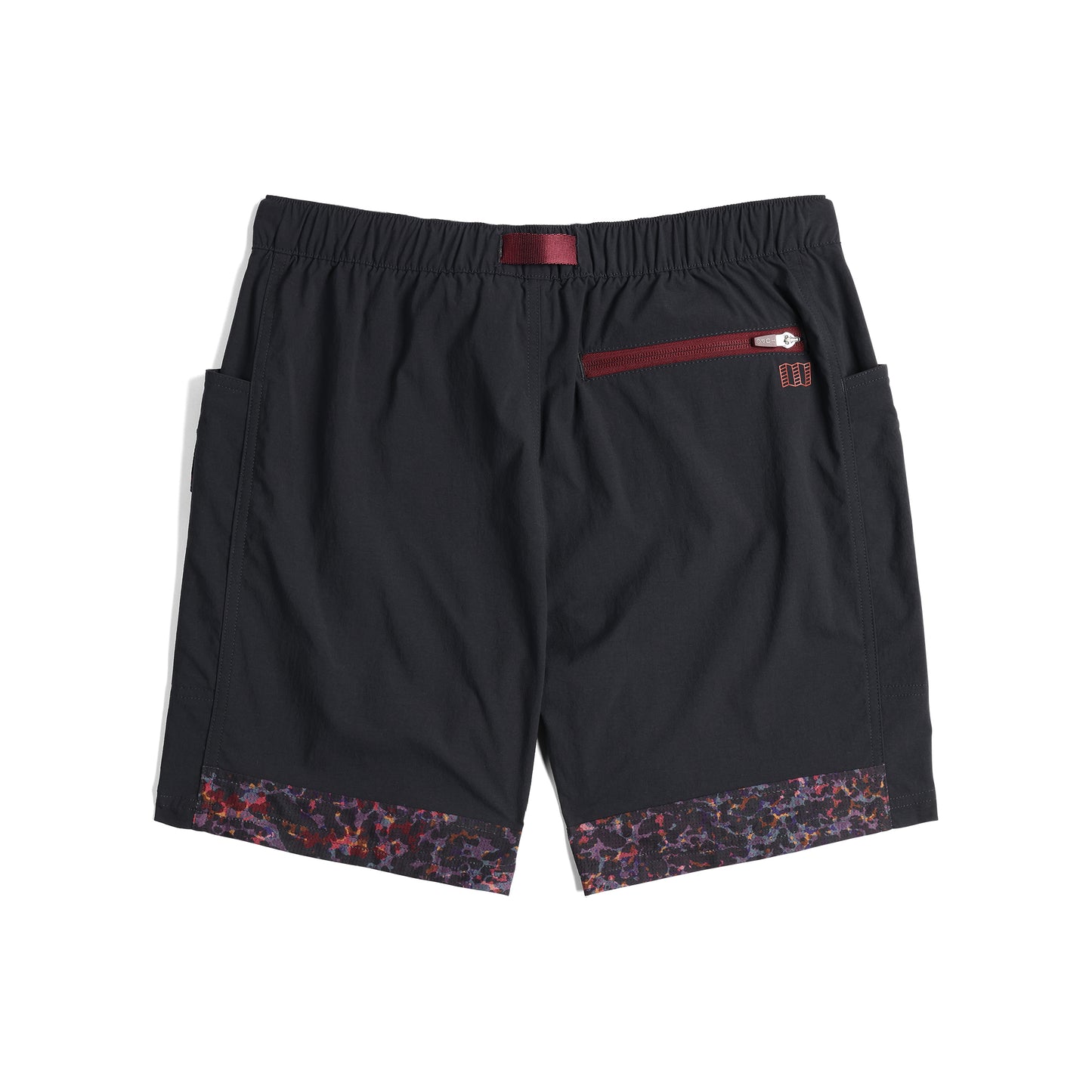 Back View of Topo Designs Retro River Shorts - Men's in "Black / Black Meteor"