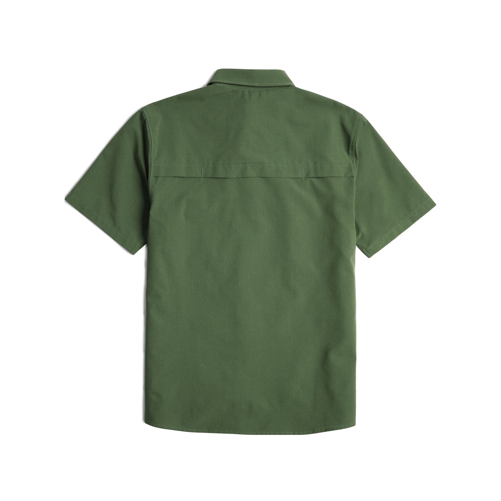 Back View of Topo Designs Retro River Shirt Ss - Men's in "Olive"