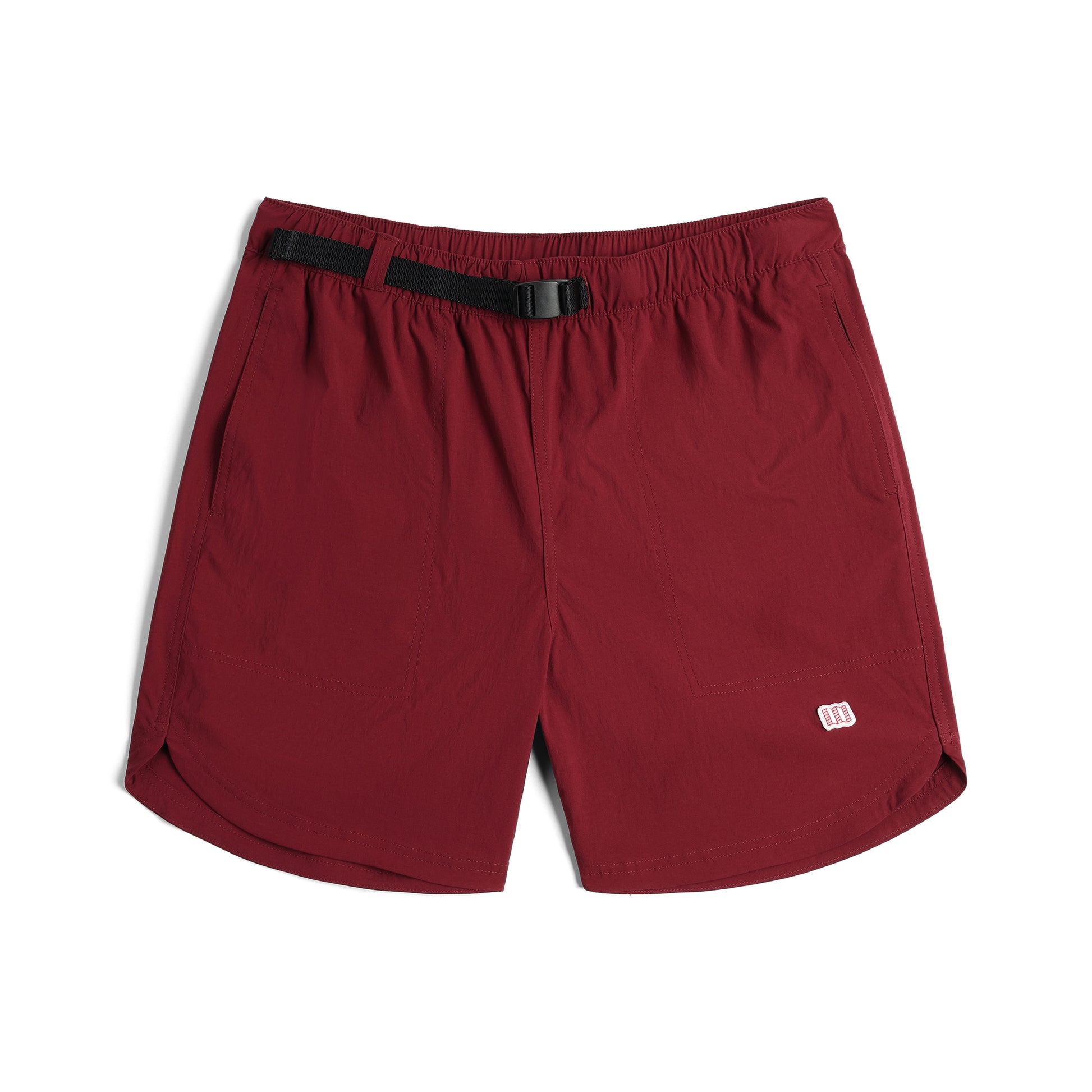 Front View of Topo Designs River Shorts - Men's in "Burgundy"