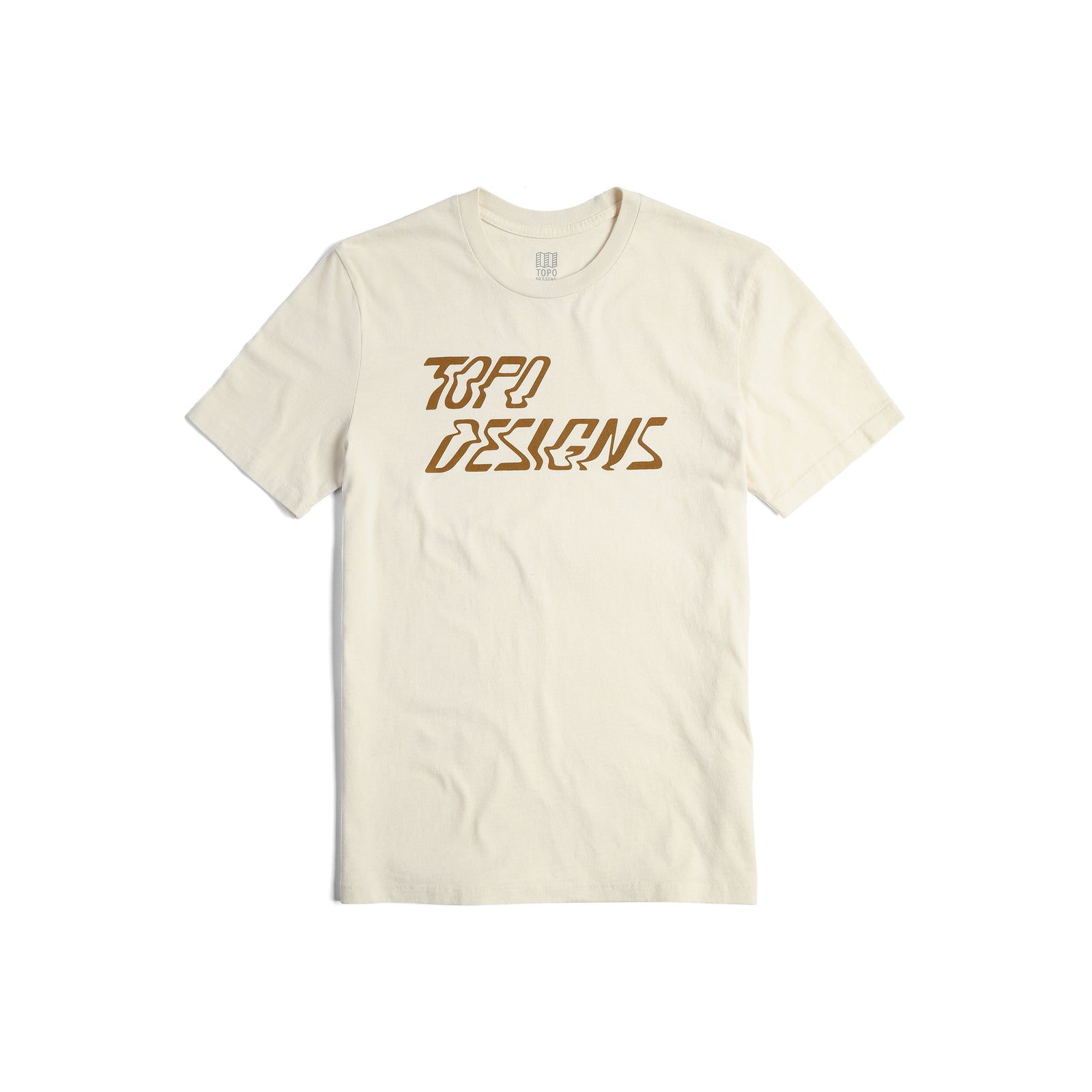 Front View of Topo Designs Mirage Tee - Men's in "Natural"