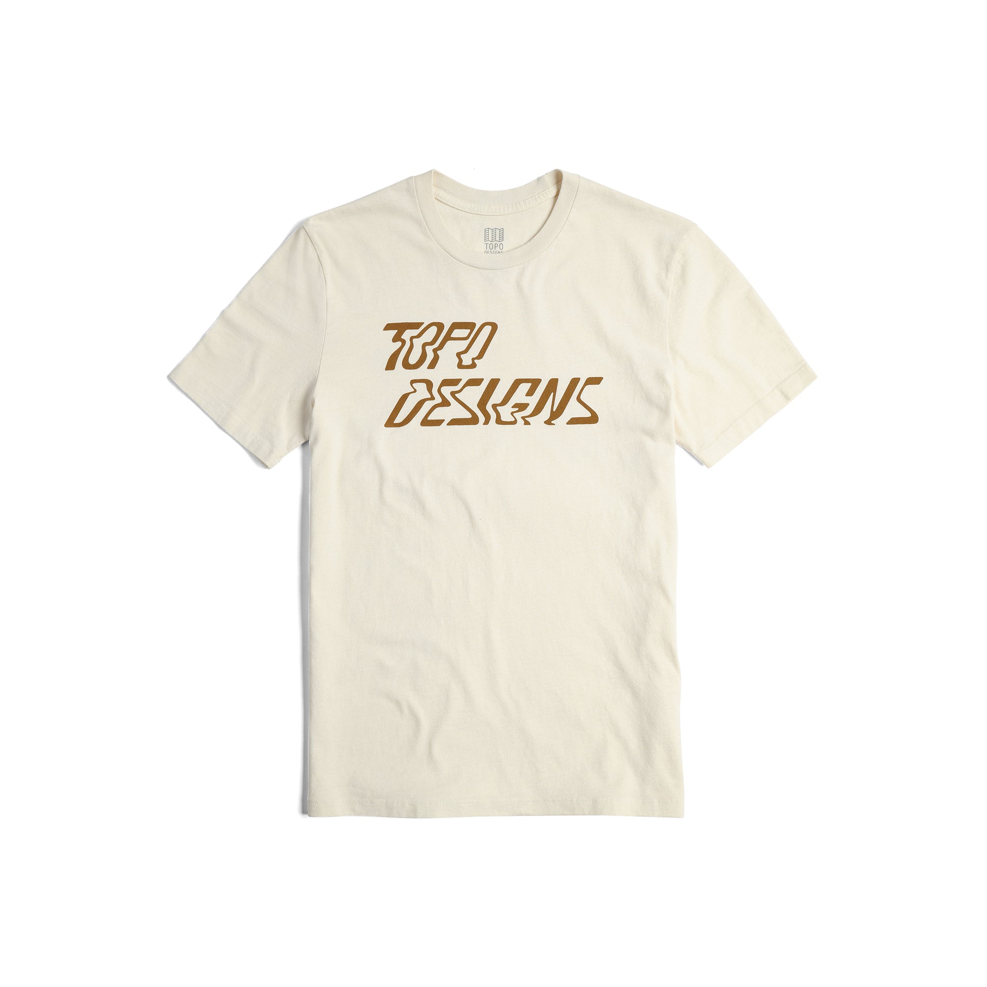 Front View of Topo Designs Mirage Tee - Men's in "Natural"