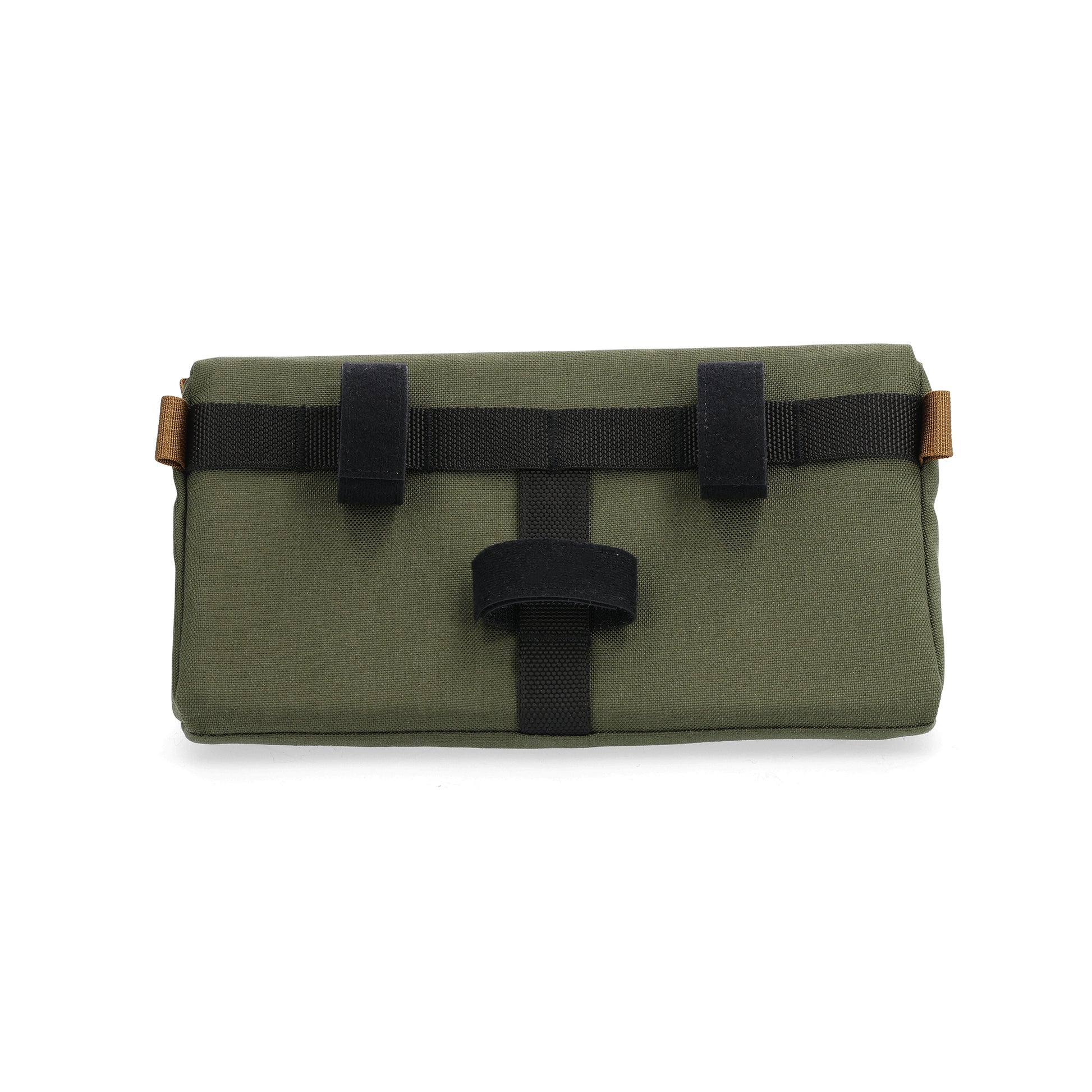 Back View of Topo Designs Bike Bag in "Olive / Hemp"