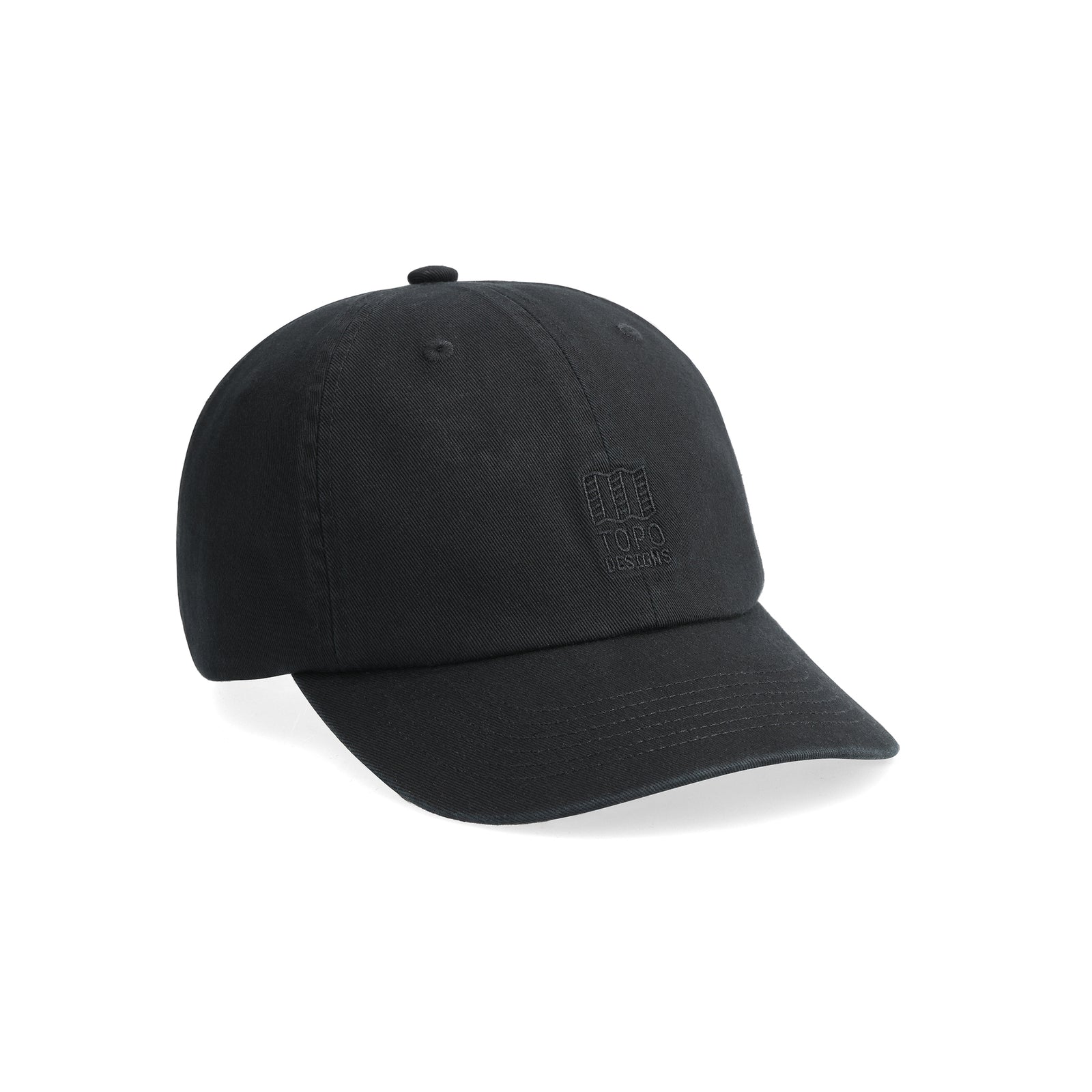 Front View of Topo Designs Dirt Ballcap in "Black"