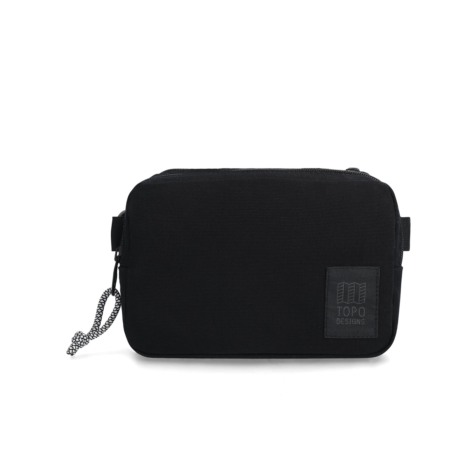 Front View of Topo Designs Dirt Belt Bag in "Black"