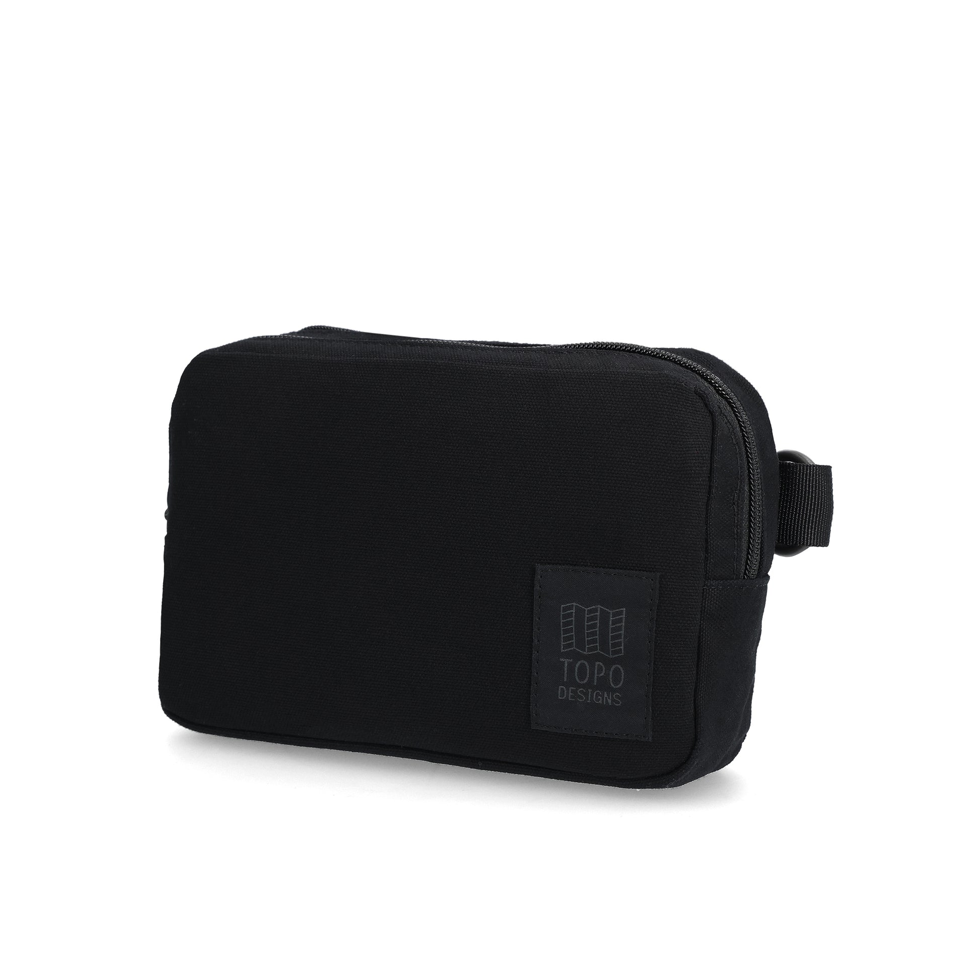 Front View of Topo Designs Dirt Belt Bag in "Black"