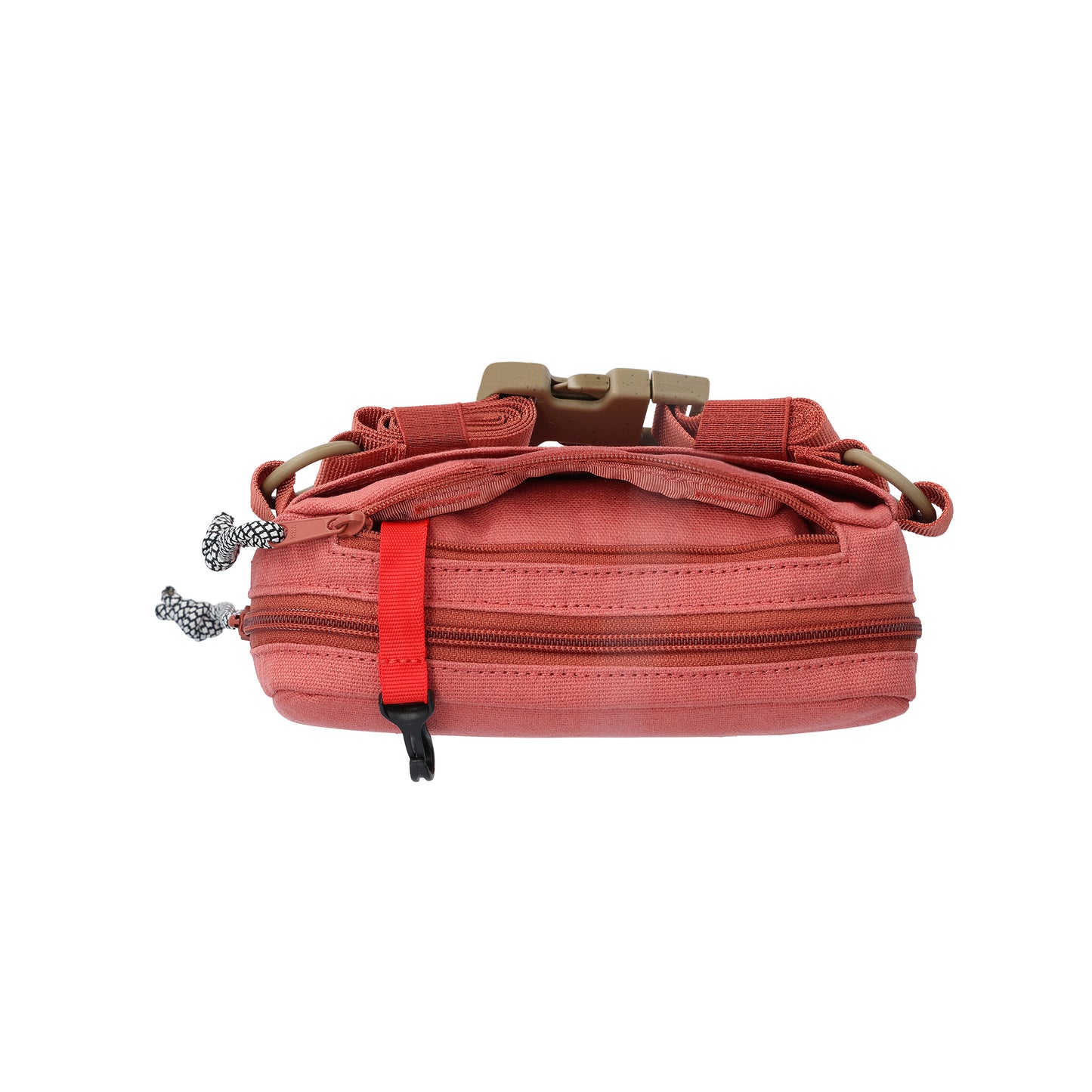 Top View of Topo Designs Dirt Belt Bag in "Marsala"