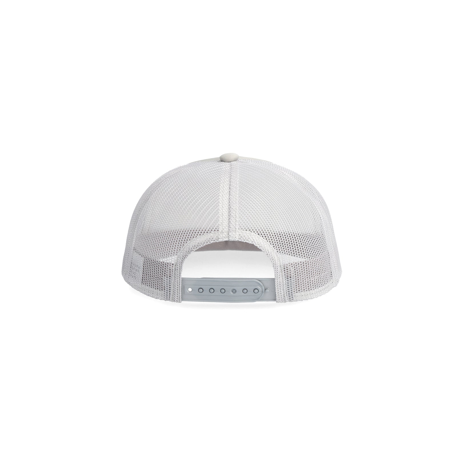 Back View of Topo Designs Foam Trucker Hat - Toposcape in "Light Gray"