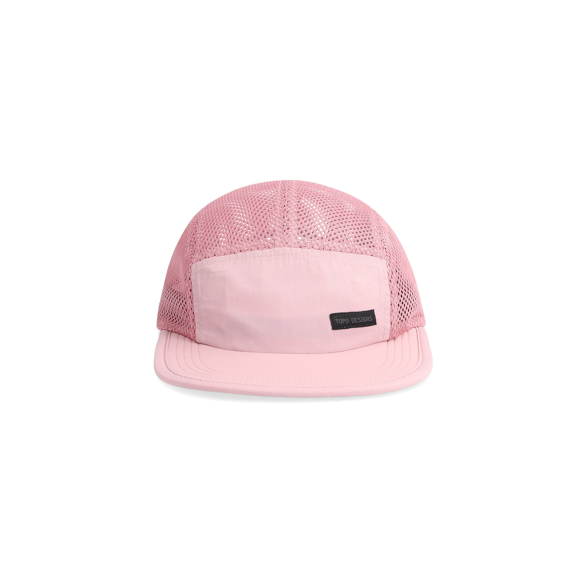 Front View of Topo Designs Global Hat in "Rose"