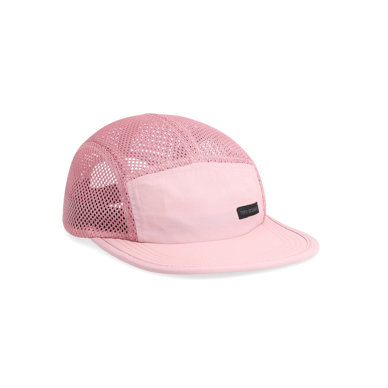 Front View of Topo Designs Global Hat in "Rose"