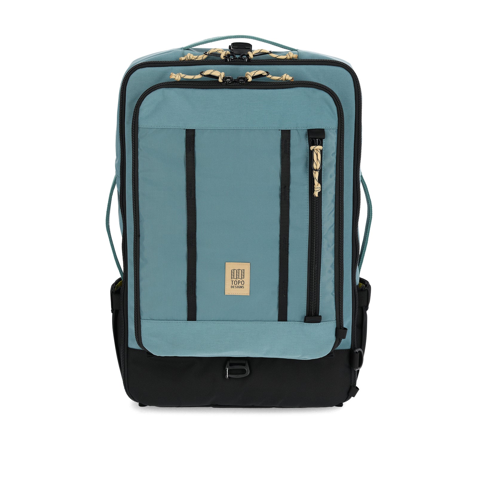 Front View of Topo Designs Global Travel Bag 40L  in "Sea Pine"