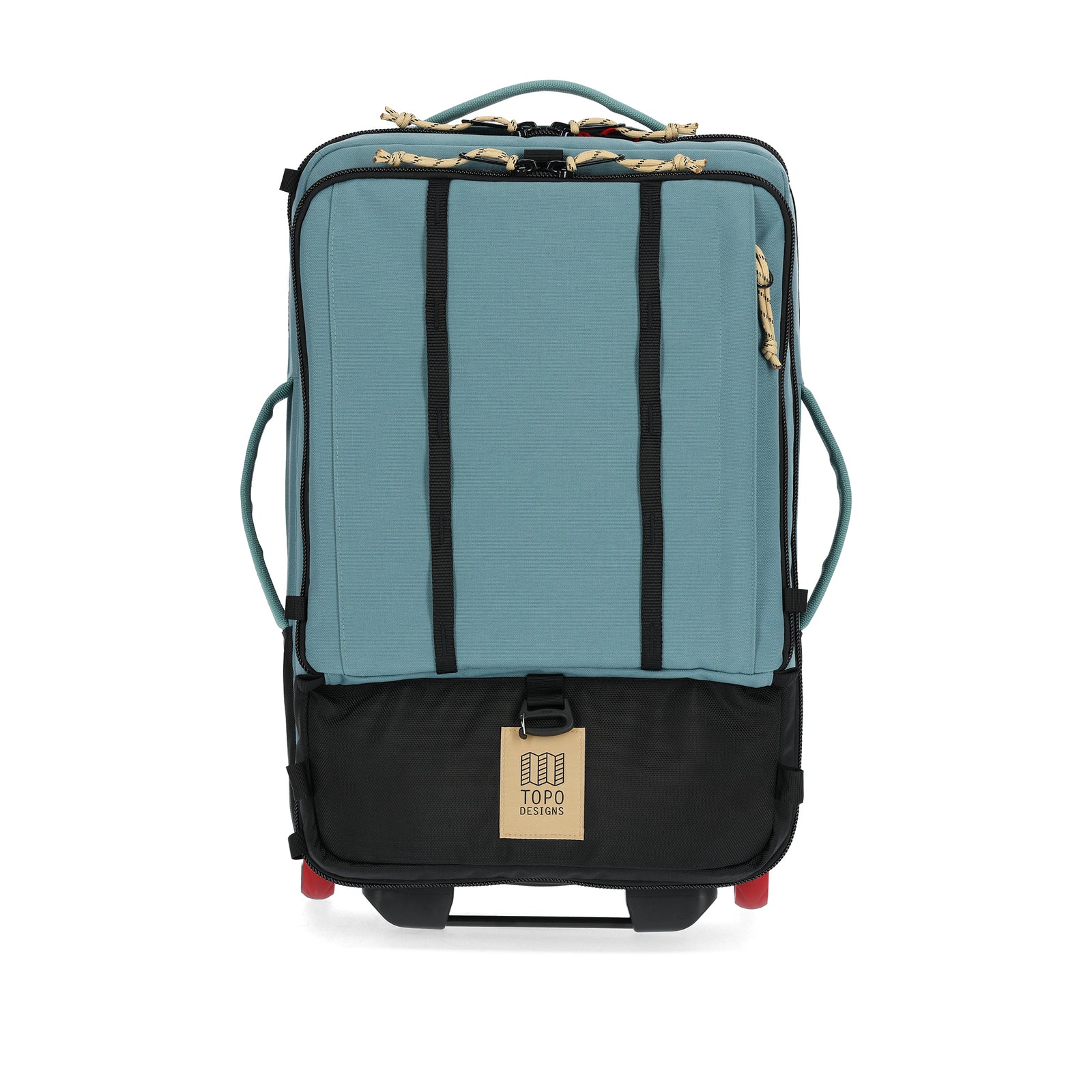 Front View of Topo Designs Global Travel Bag Roller  in "Sea Pine"