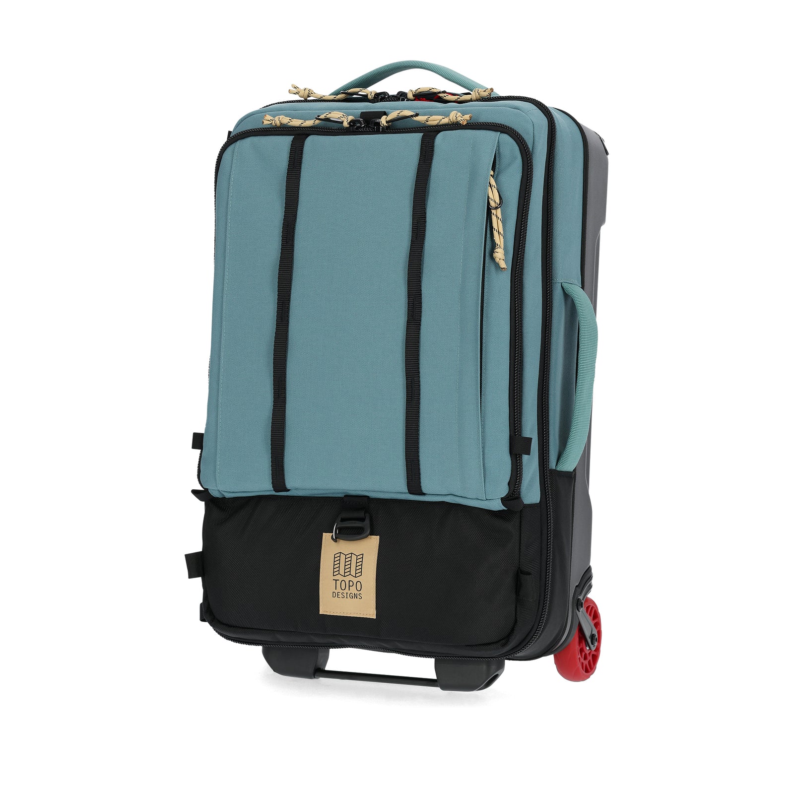 Front View of Topo Designs Global Travel Bag Roller  in "Sea Pine"