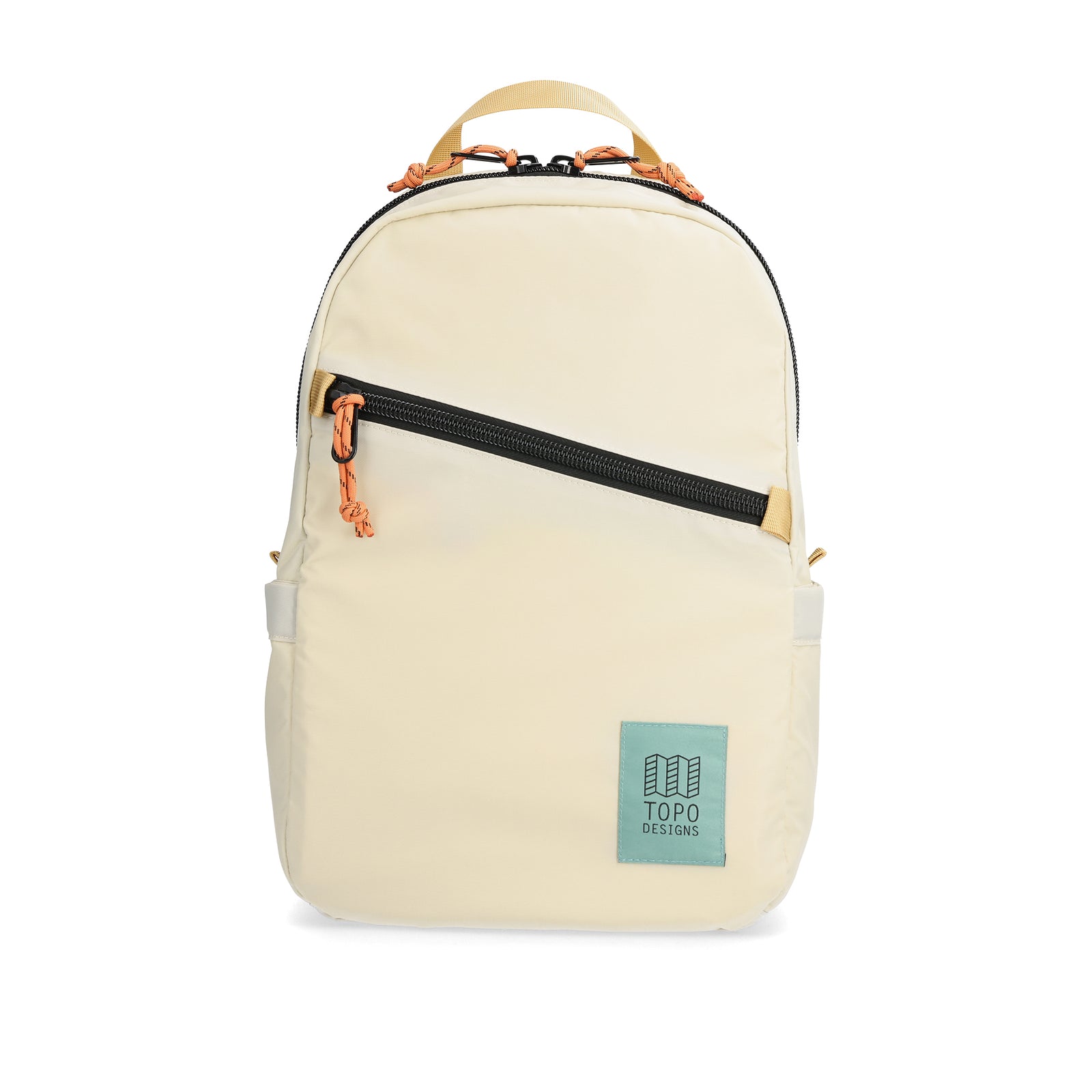 Front View of Topo Designs Light Pack in "Bone White"