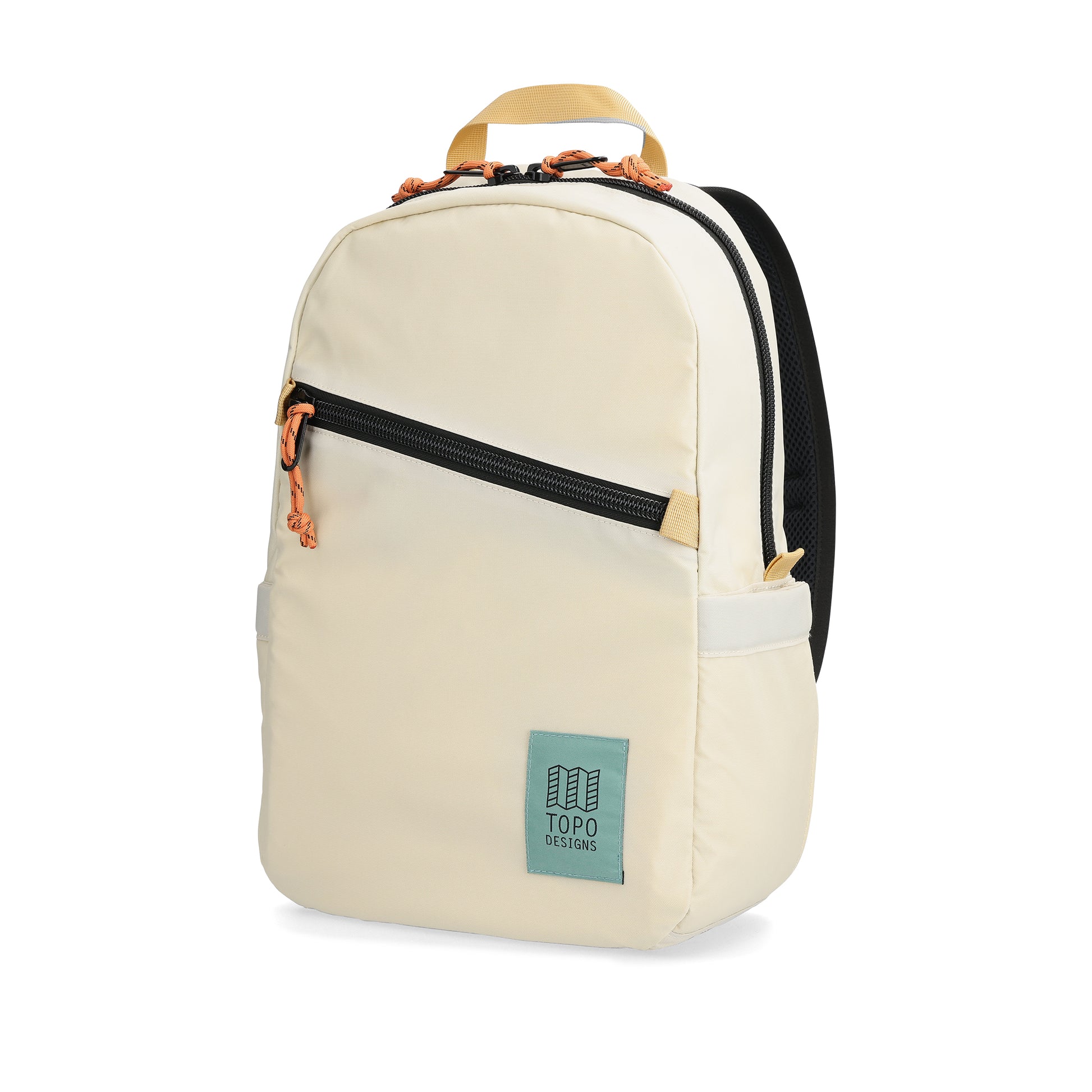 Front View of Topo Designs Light Pack in "Bone White"