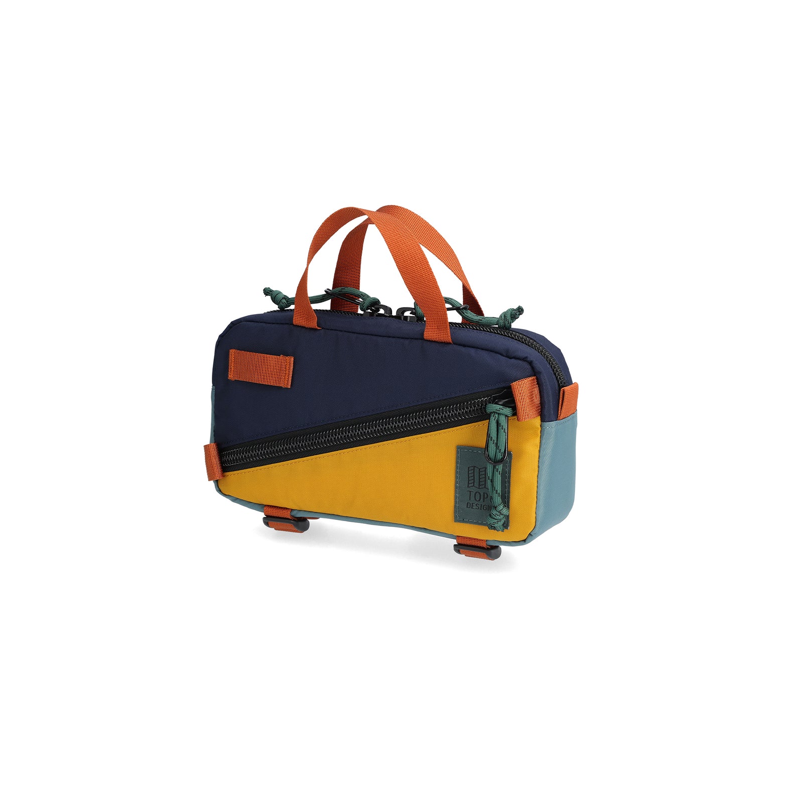 Front View of Topo Designs Mini Shoulder Bag in "Navy / Mustard"