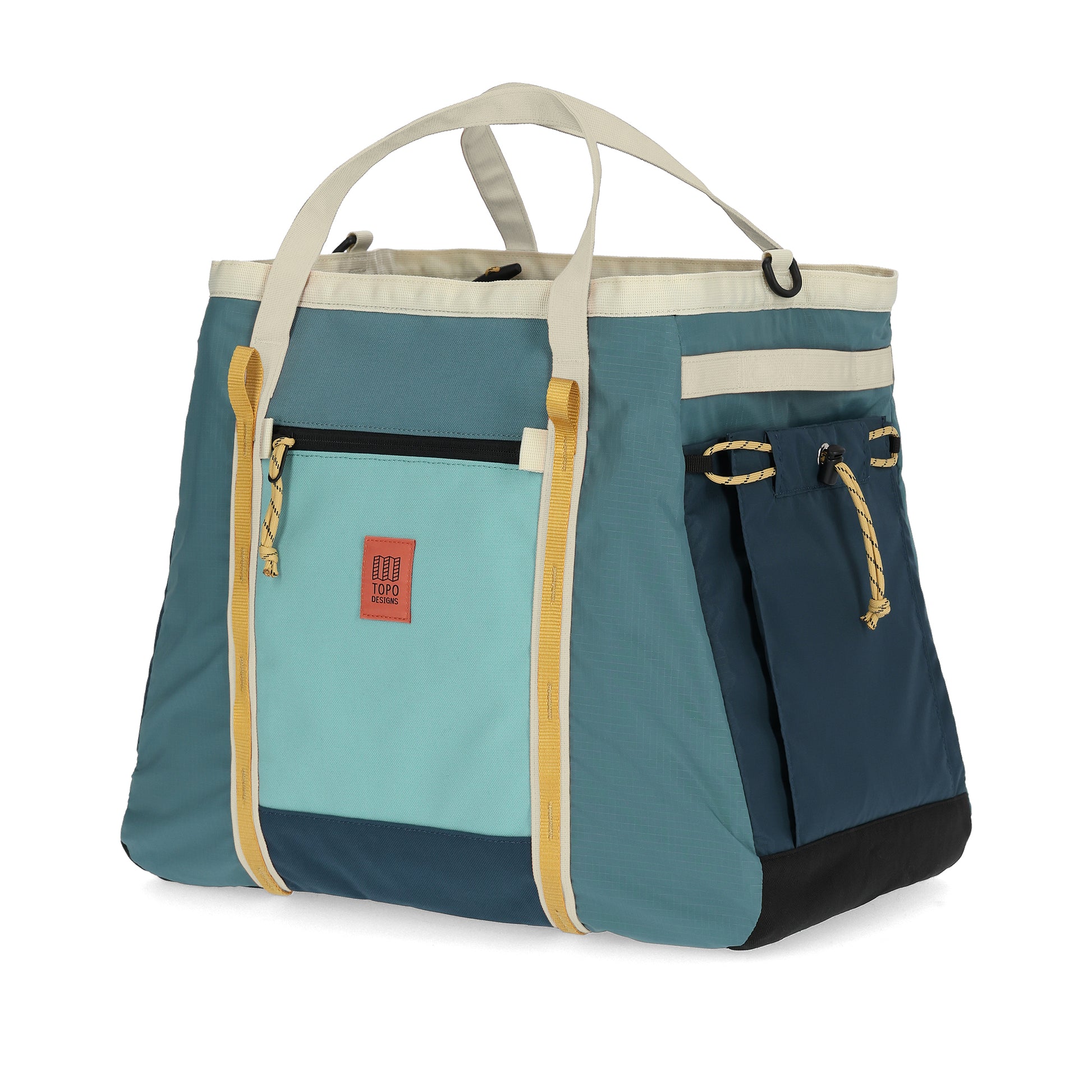 Front View of Topo Designs Mountain Pack 28L in "Geode Green / Sea Pine"