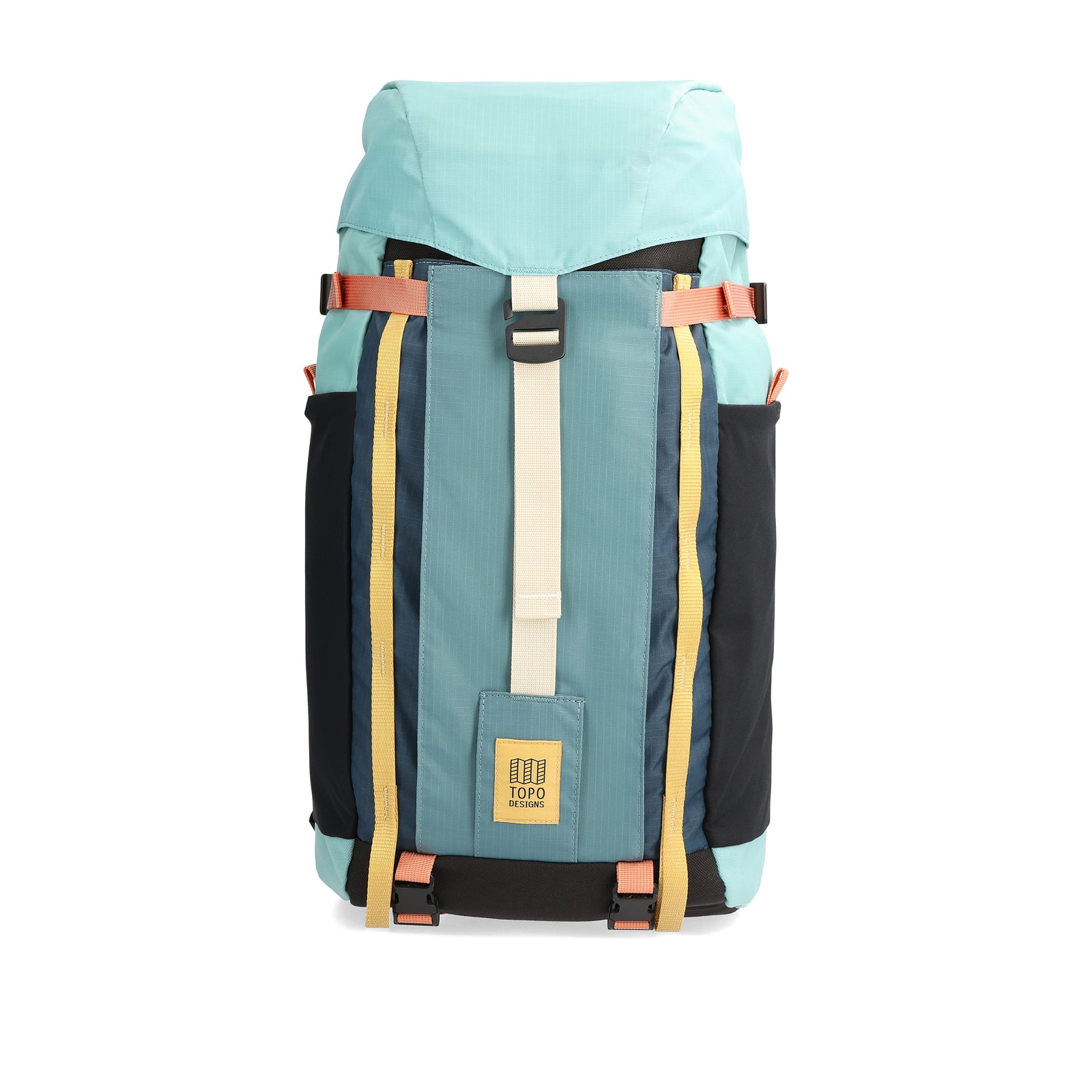Front View of Topo Designs Mountain Pack 16L 2.0 in "Geode Green / Sea Pine"